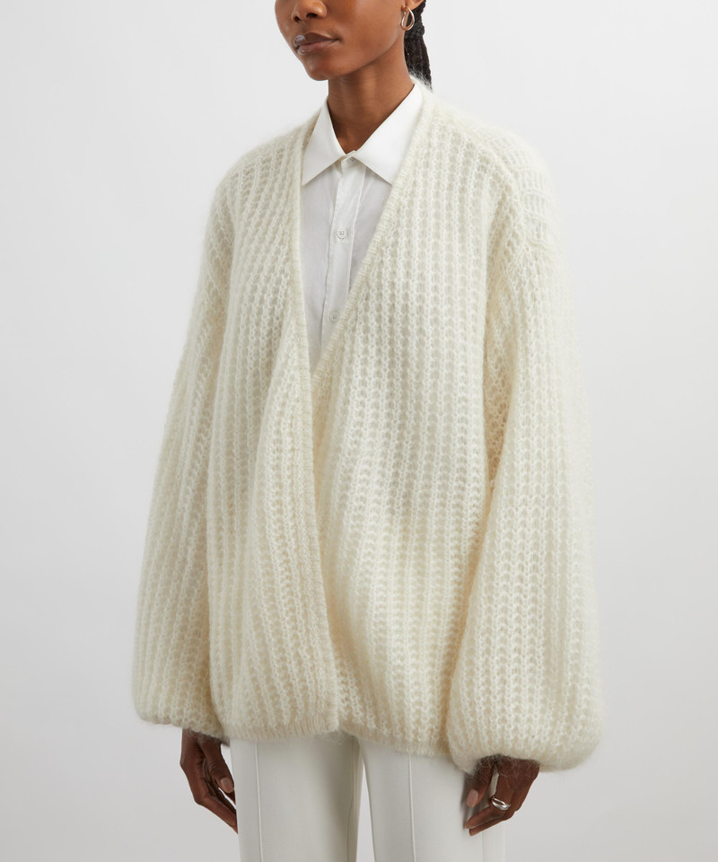 TOTEME Off-White Puffed Cardigan outlook
