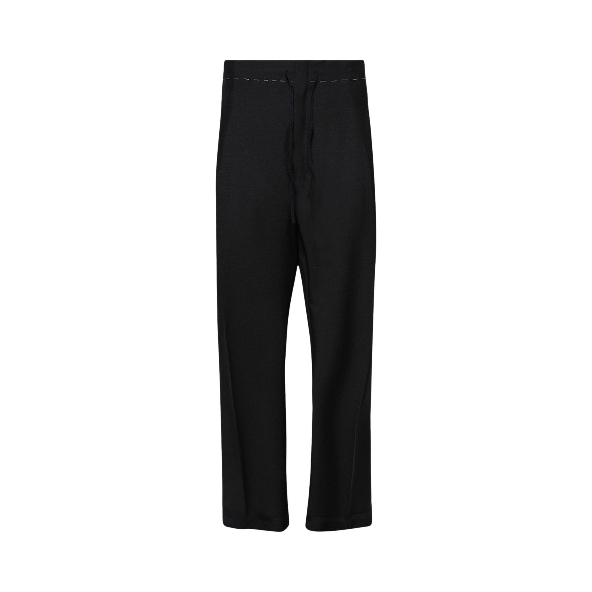 Maison Margiela Creased Stitch Detailed Trousers 'Black' - 1