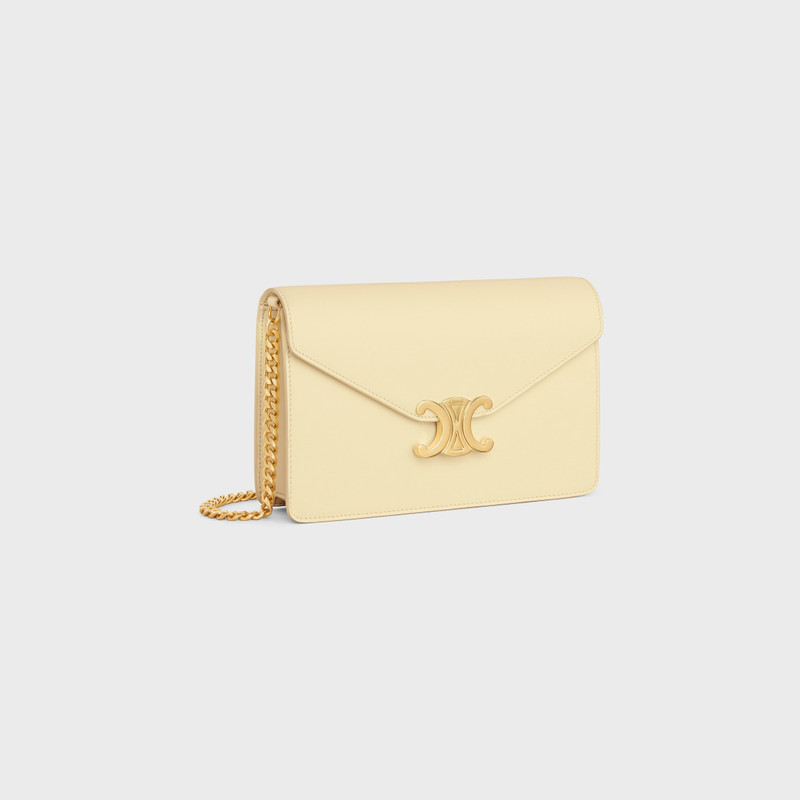 CELINE WALLET ON CHAIN MARGO in Shiny calfskin outlook