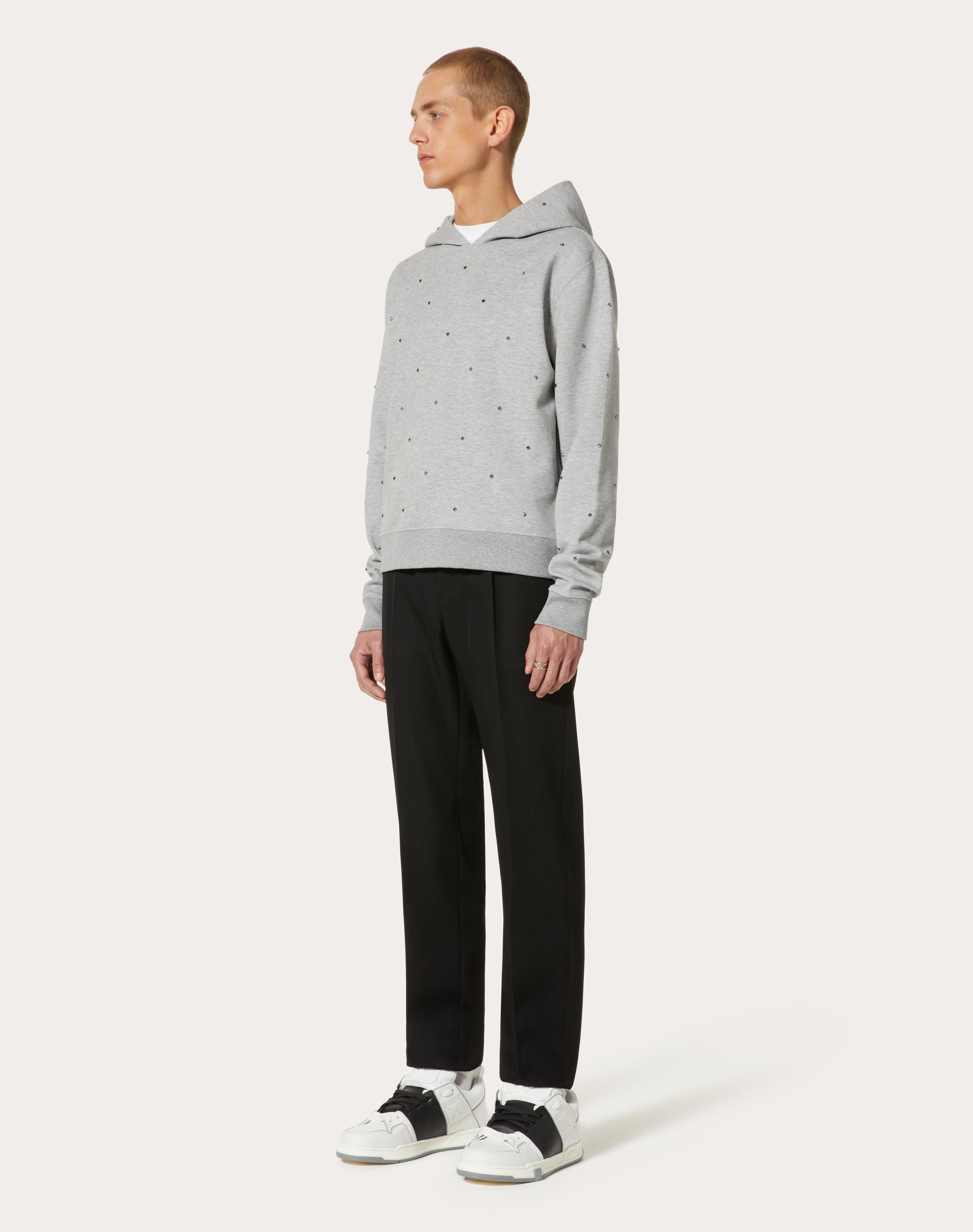 ALL-OVER ROCKSTUD SPIKE COTTON SWEATSHIRT - 2