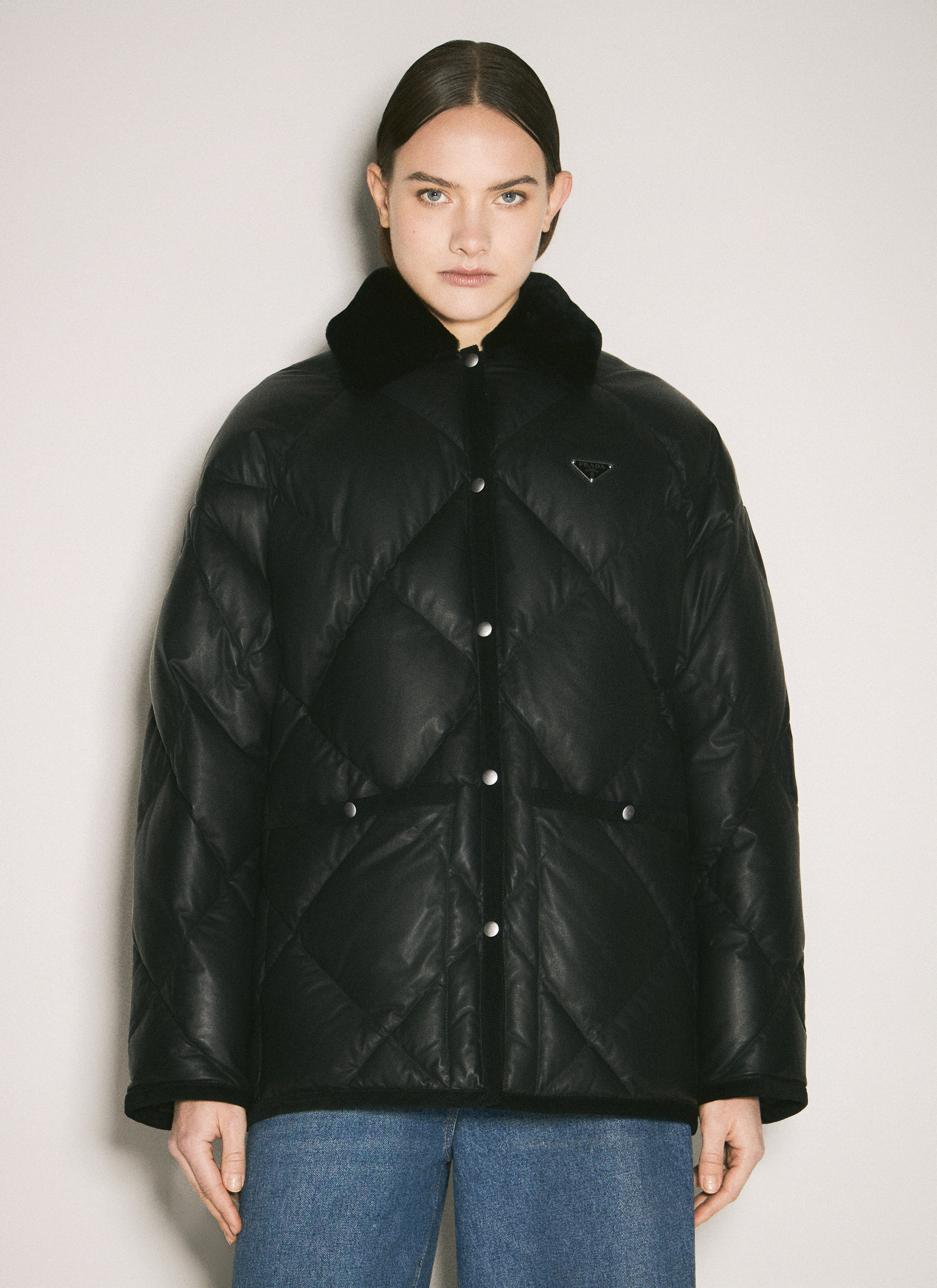 Prada Women Quilted Nappa Leather Caban - 1