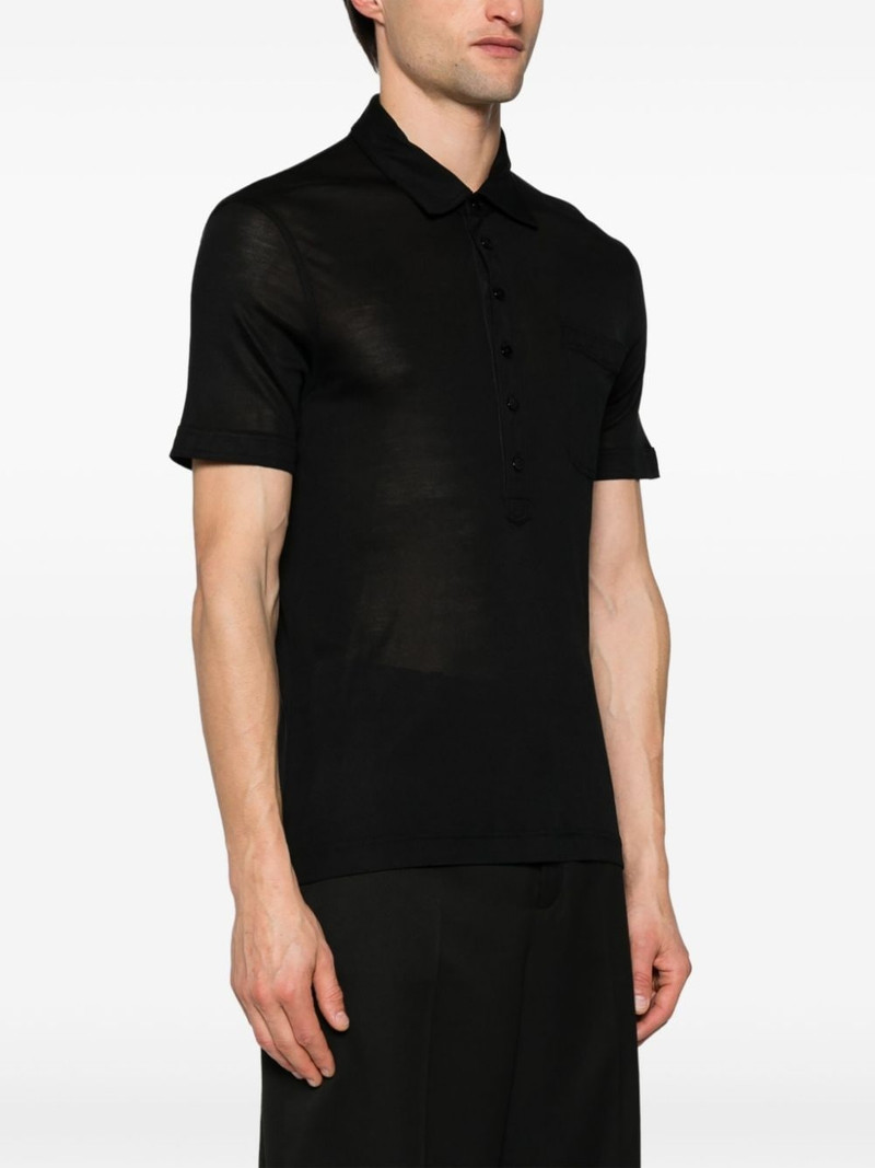 fine silk polo short 3