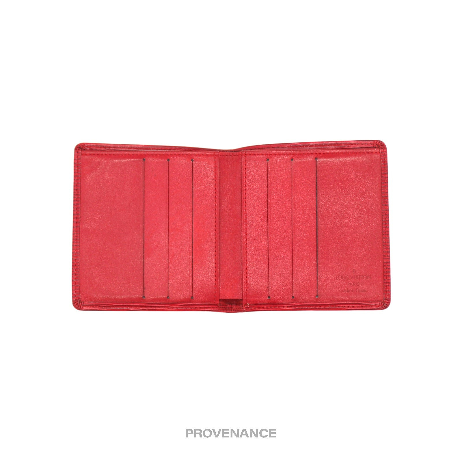 Louis Vuitton 6CC Bifold Wallet - Red Epi Leather - 7