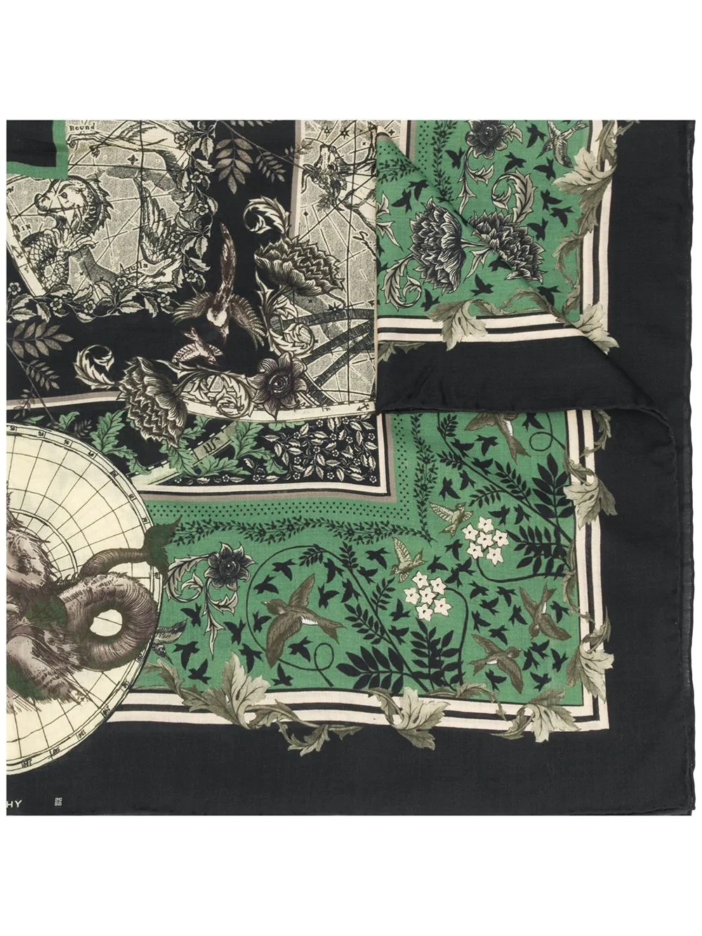 printed silk scarf - 1