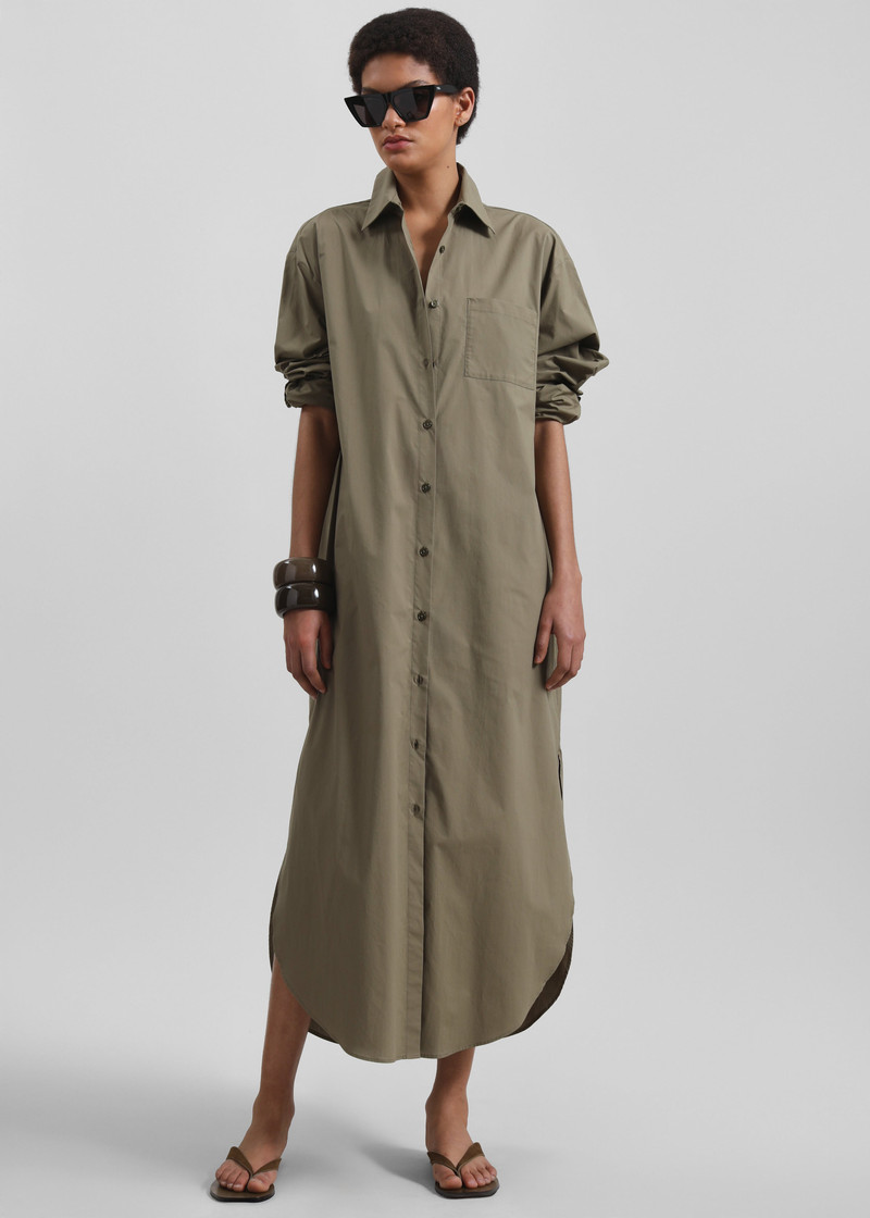 Helena Shirt Dress - Khaki 6