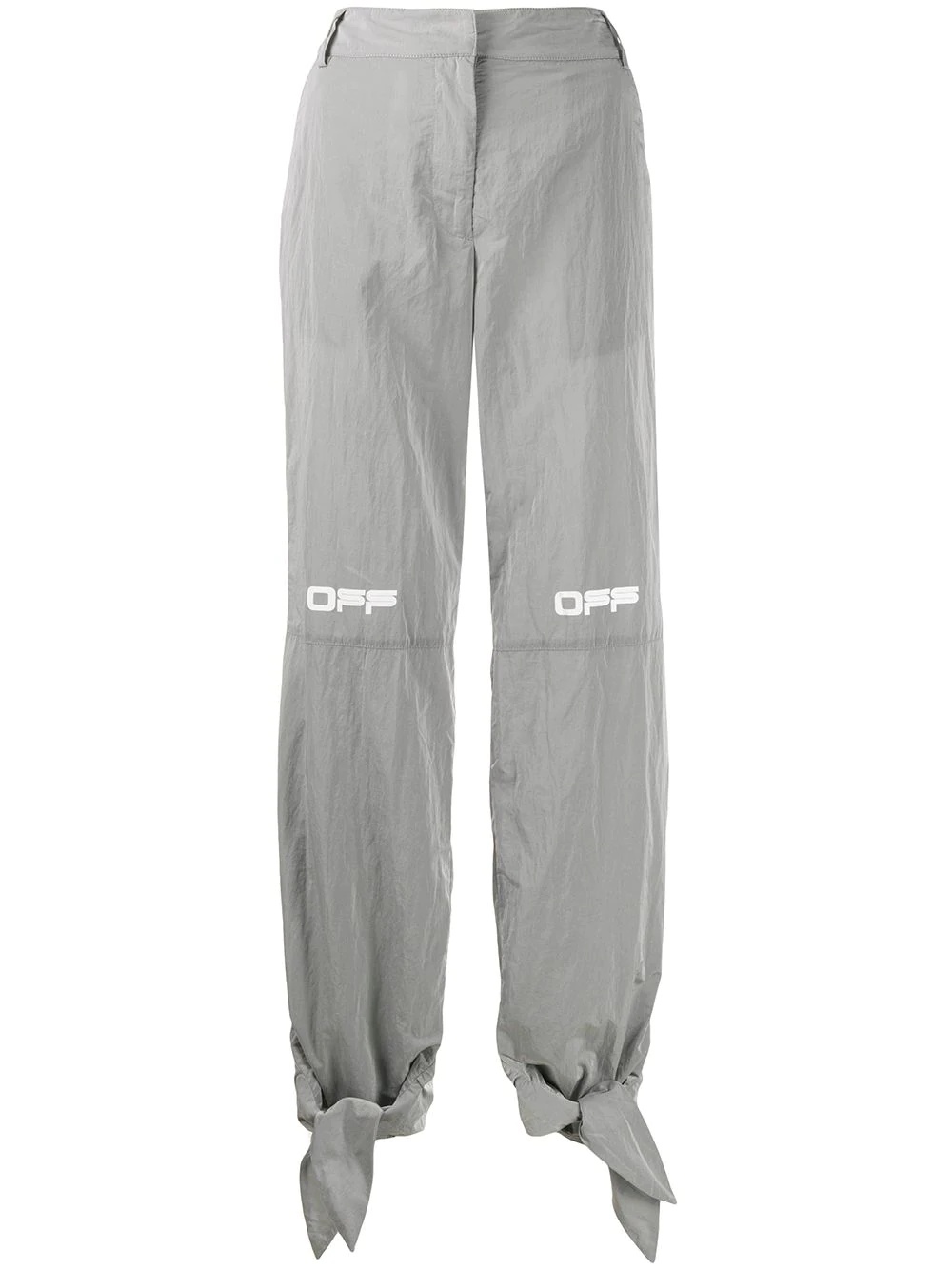 printed logo tie cuffs trousers - 3