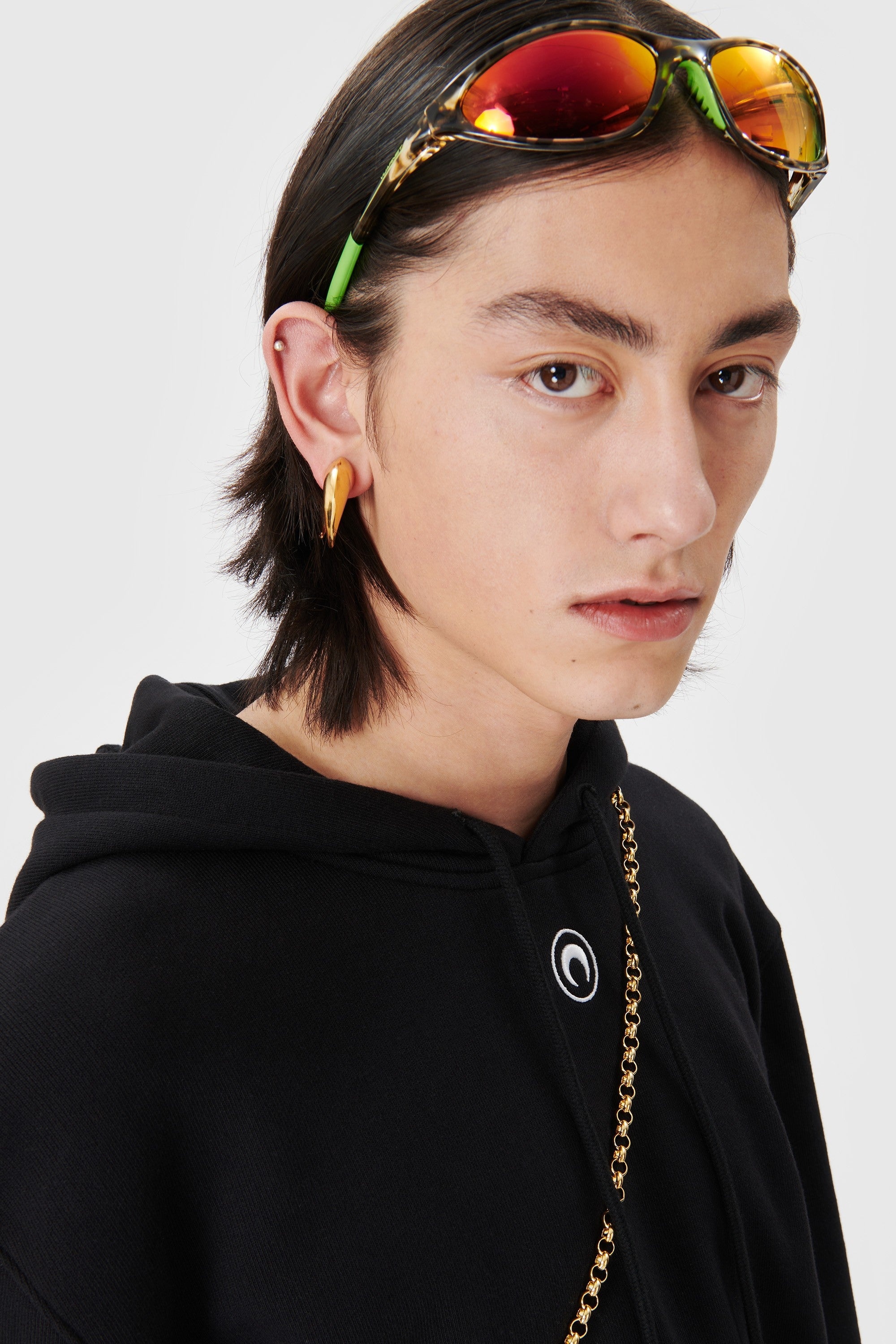 Rose Print Organic Fleece Hoodie - 4