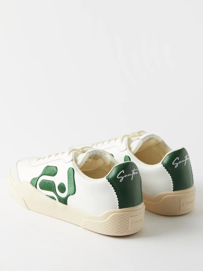 Santos faux-leather trainers - 6