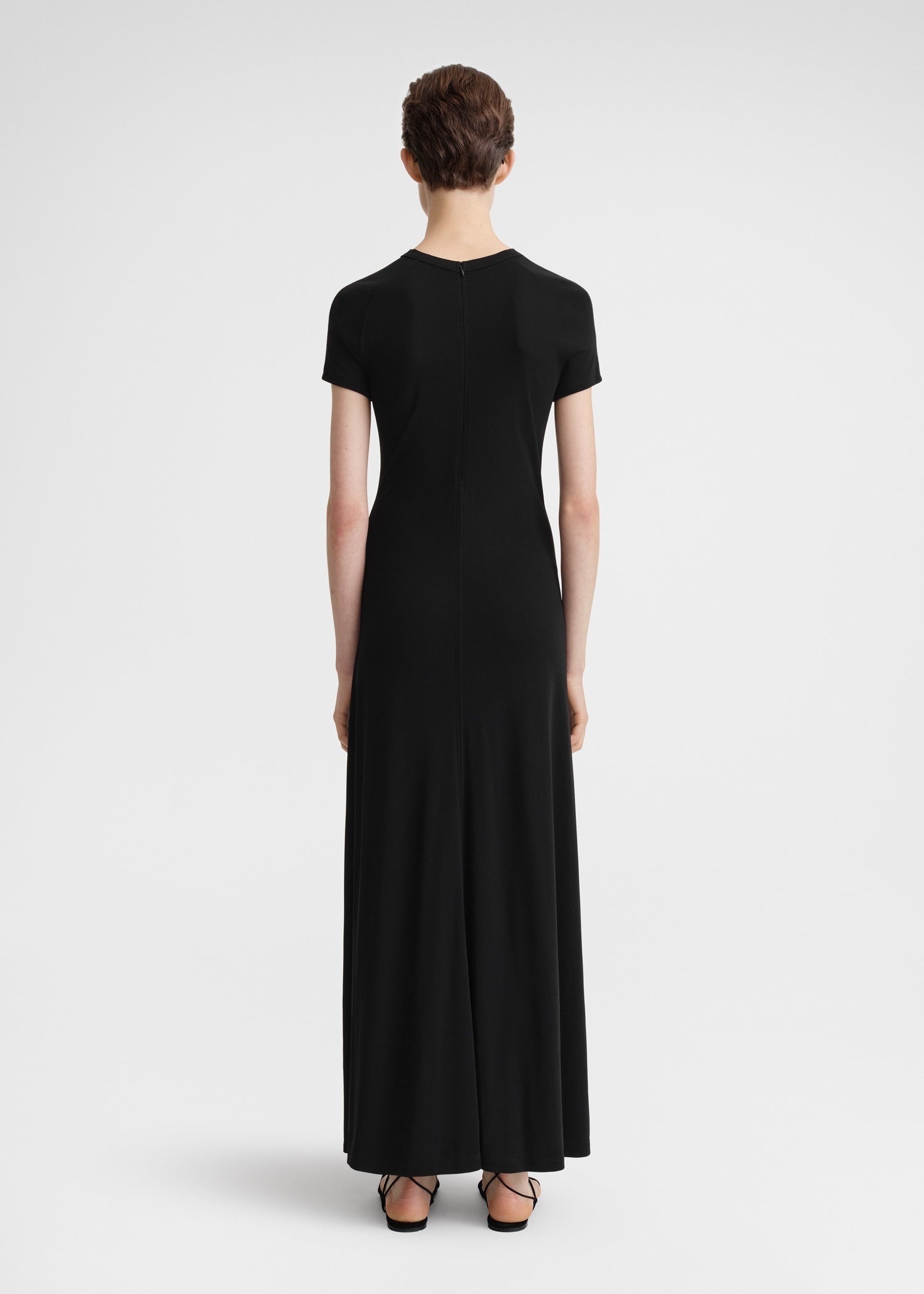 Fluid jersey dress black - 4