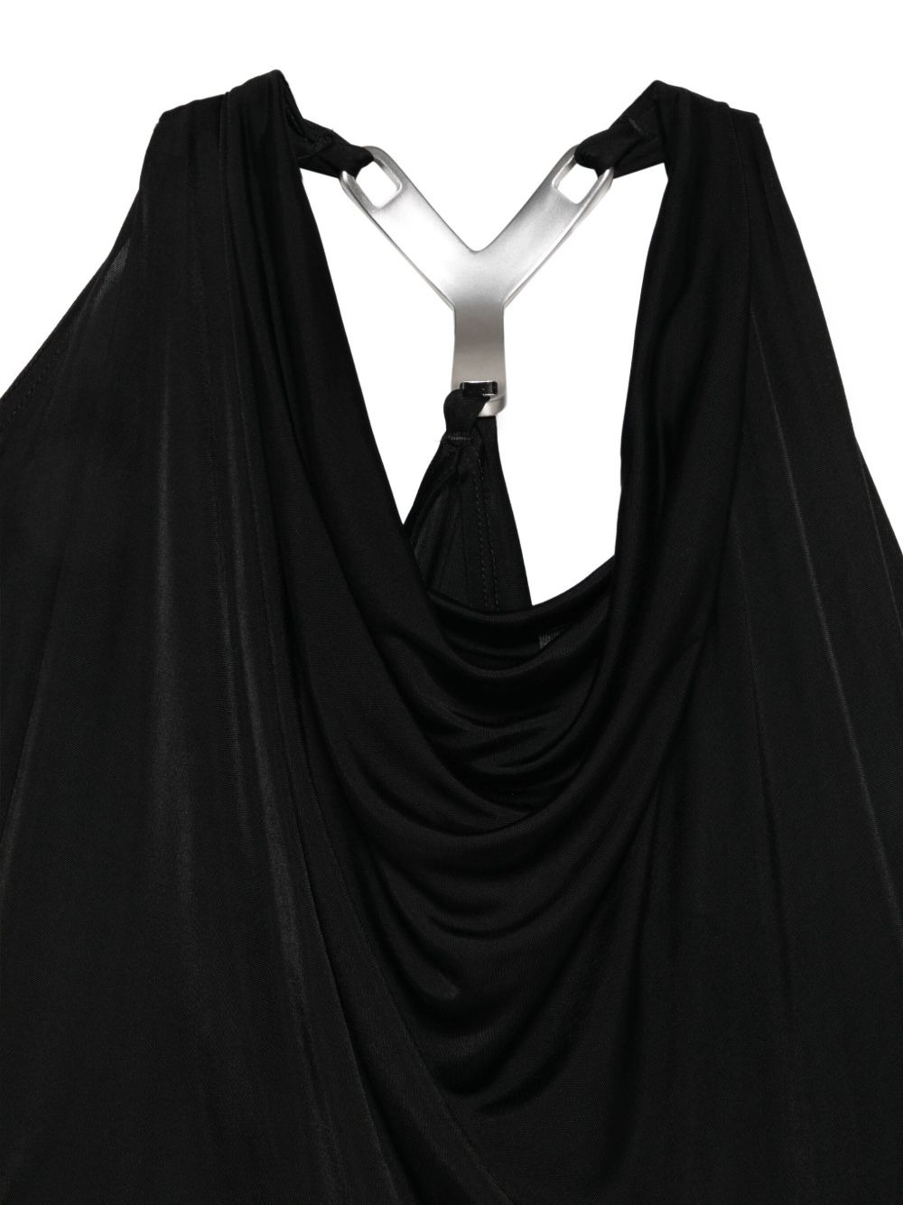draped halterneck dress - 3
