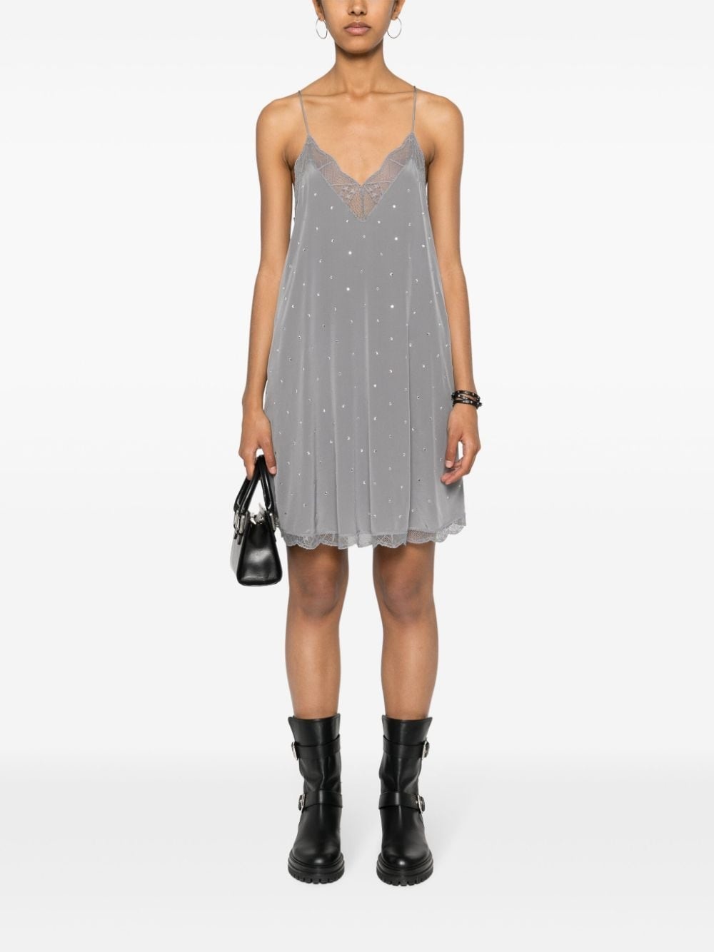 Ristyz rhinestone-embellished mini dress - 2