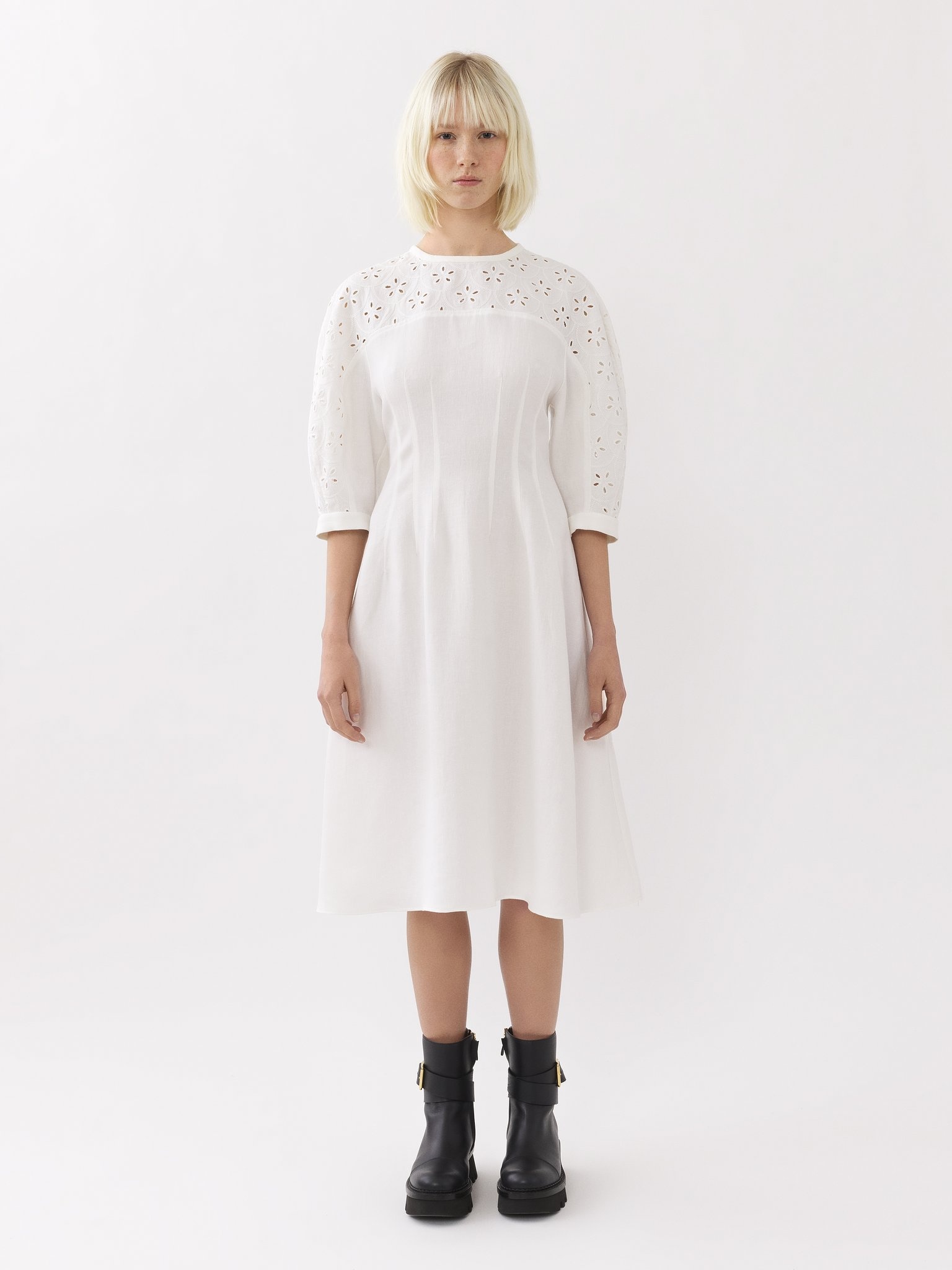 BALLOON-SLEEVE DRESS - 2