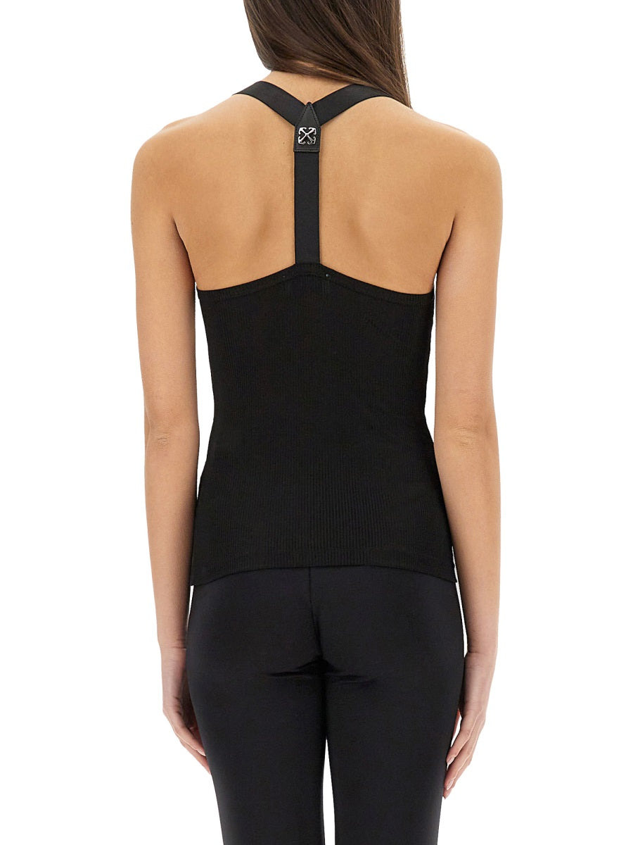 Off-White Women Viscose Top With Logo - 3