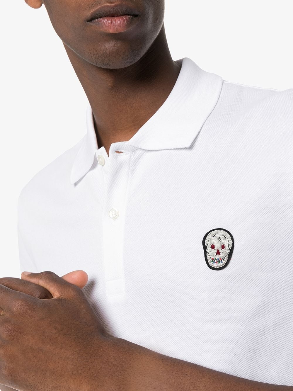 Skull logo-embroidered polo shirt - 5