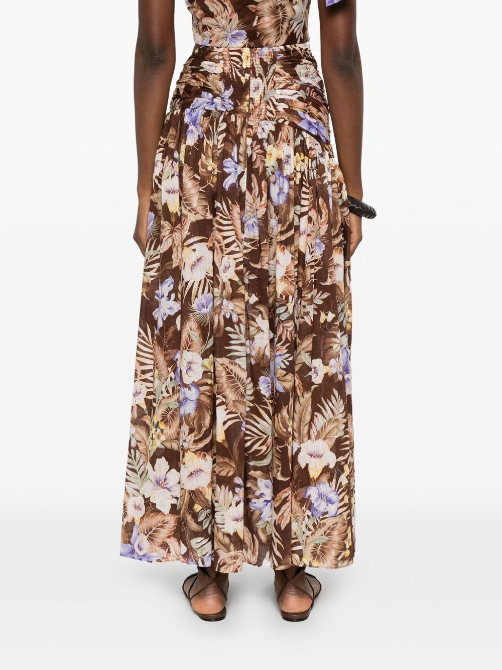 Coco bow-detail maxi skirt - 4