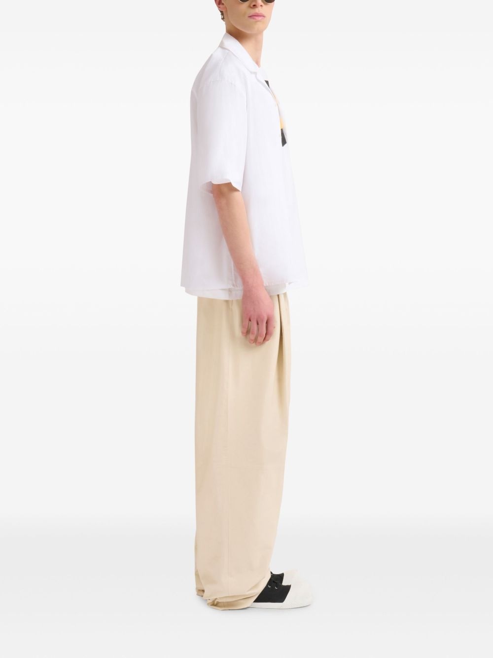 graphic-embroidered short-sleeve shirt - 2