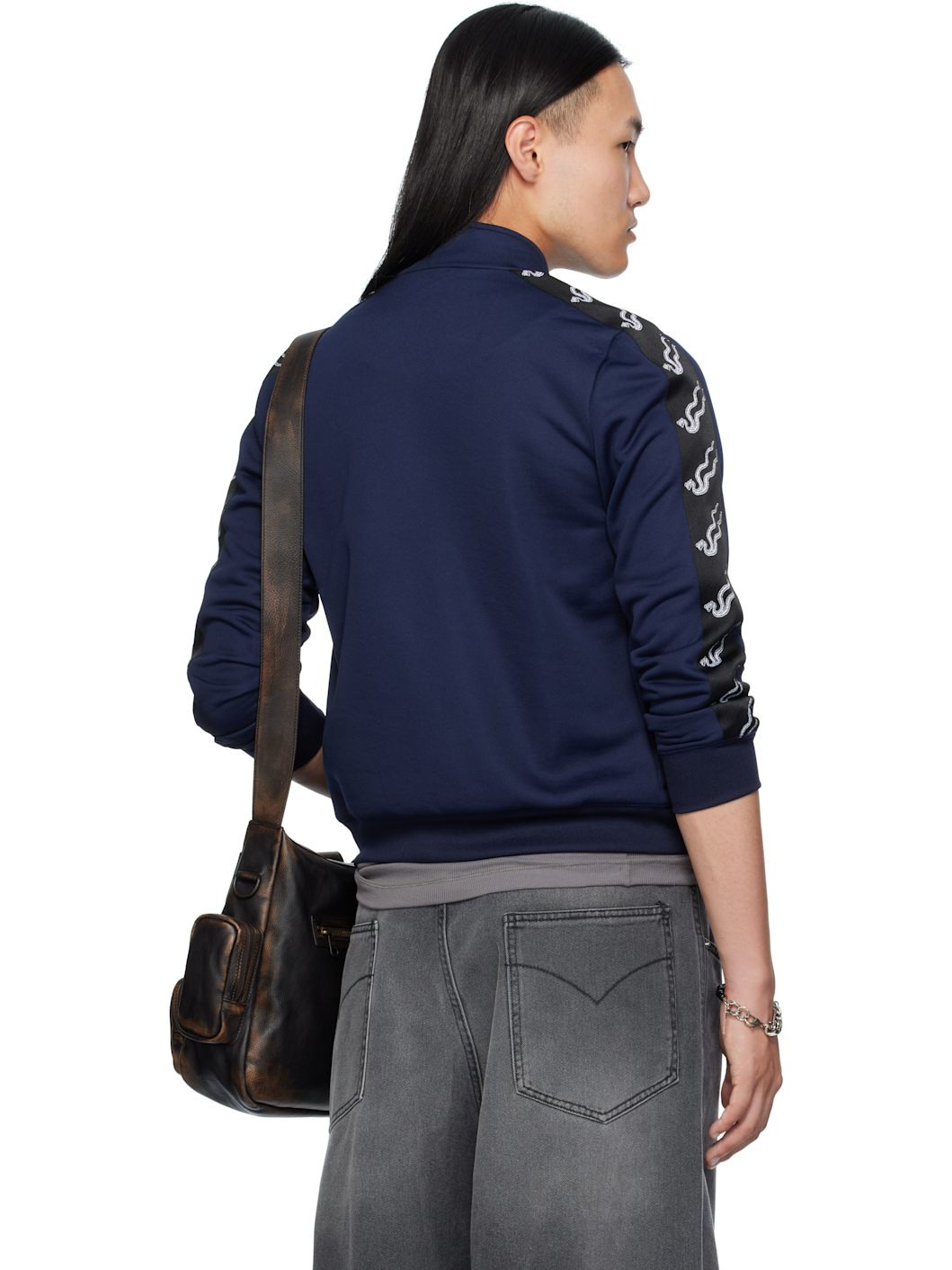 Navy Shrunken Track Jacket - 3