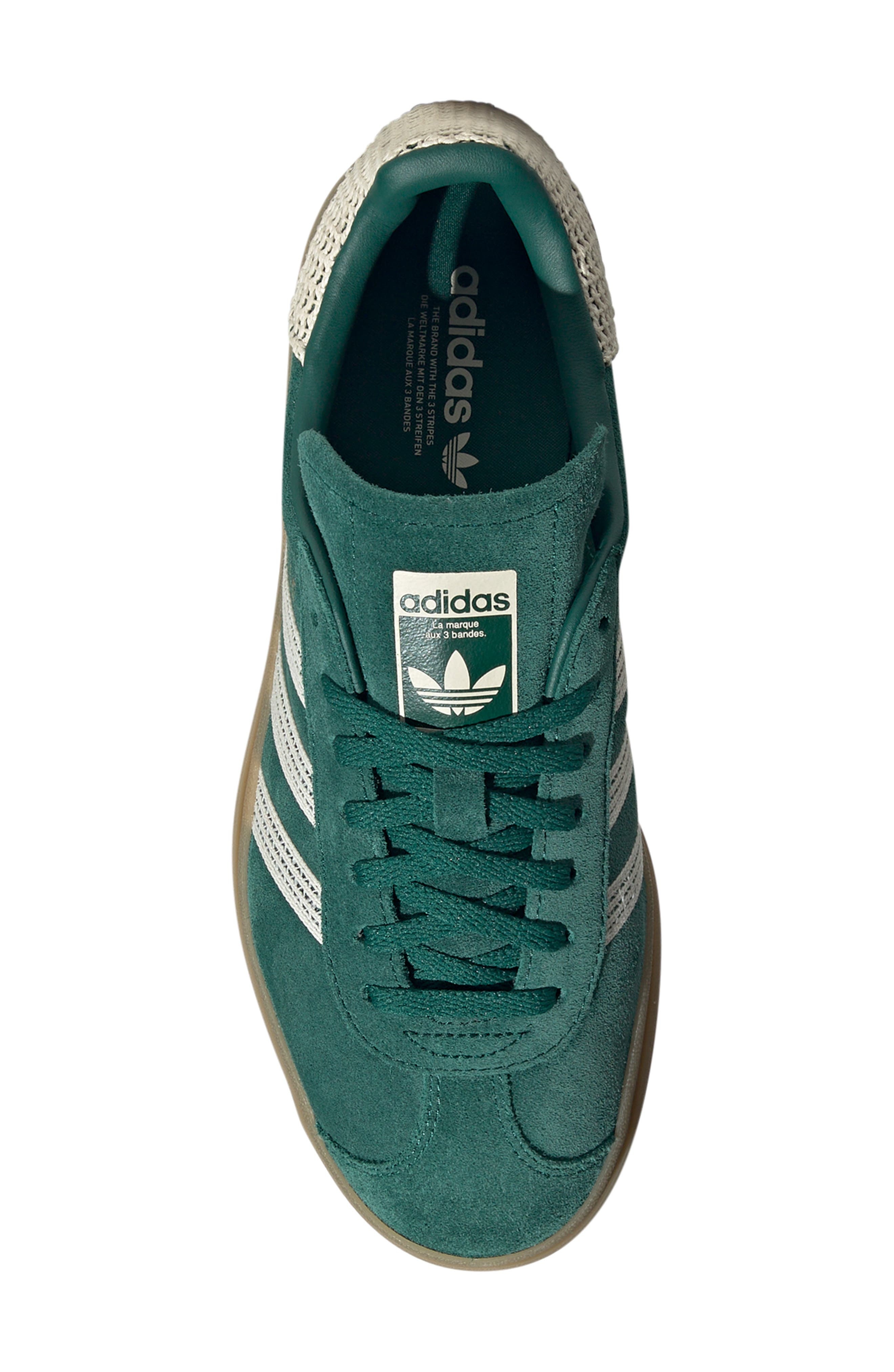 adidas Gazelle Bold Platform Sneaker in Collegiate Green/white/Gold at Nordstrom - 4
