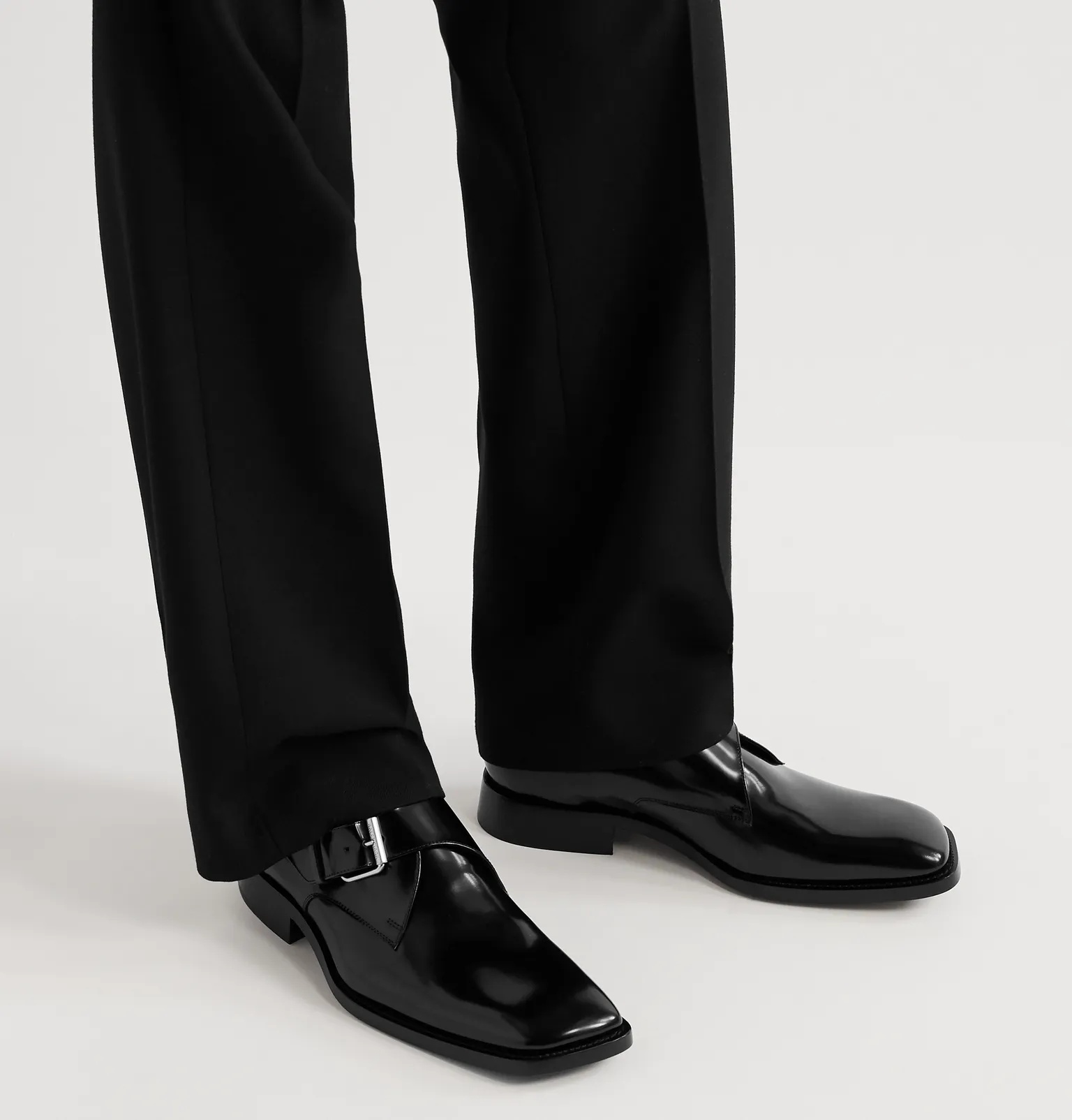 Patent-Leather Monk-Strap Shoes - 3