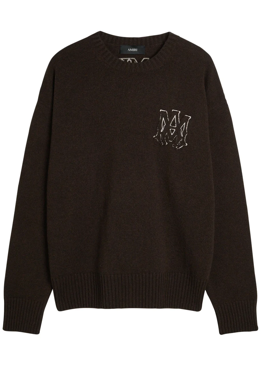 Amiri MA Logo-appliquéd Wool Jumper - 1