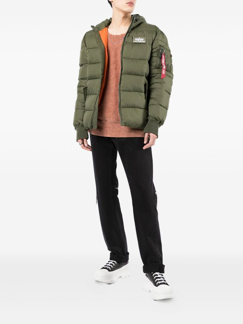 ALPHA INDUSTRIES hooded quilted jacket outlook