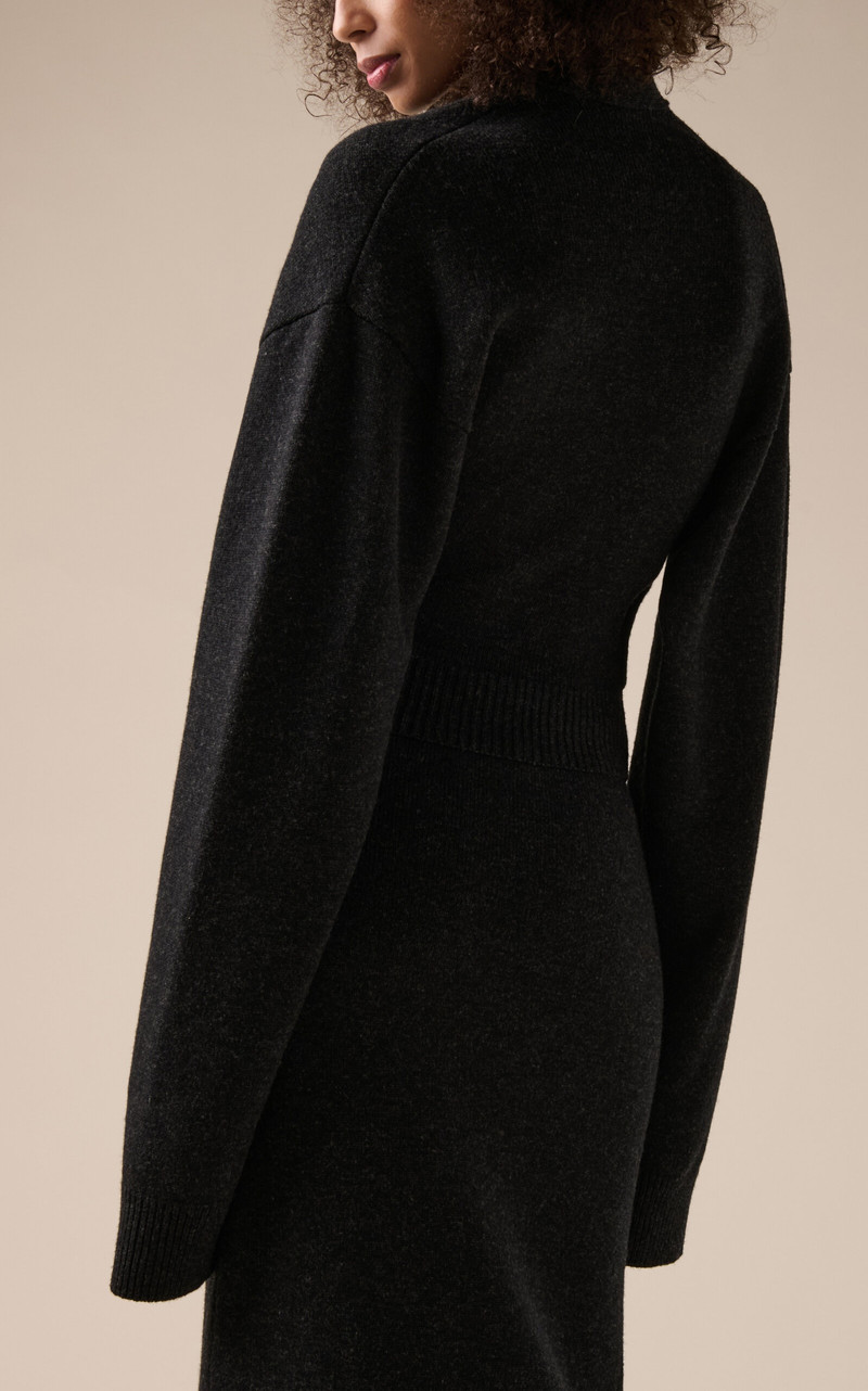 Wool Wrap Sweater grey 4