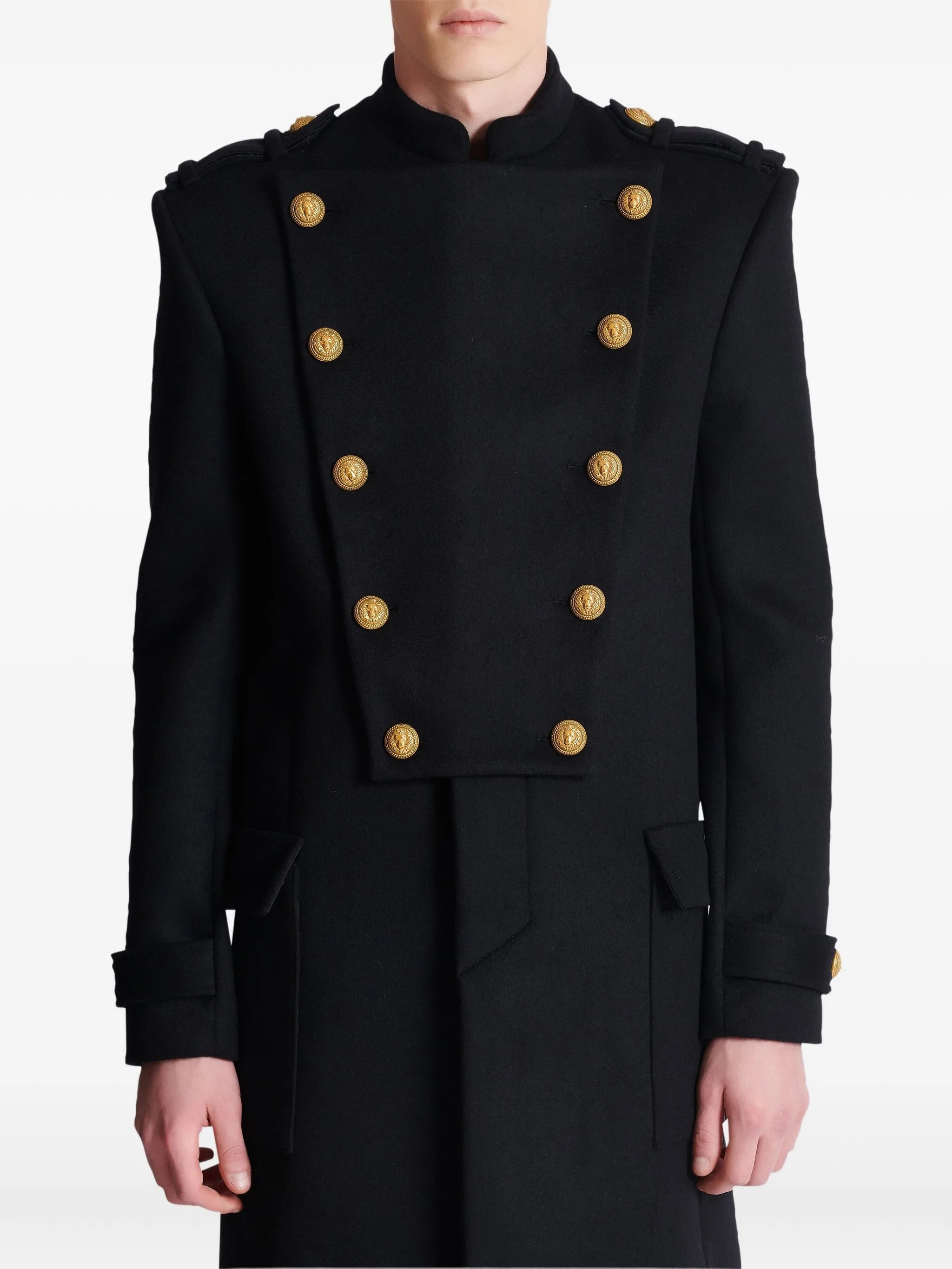 Balmain Detachable-bib Coat - 6