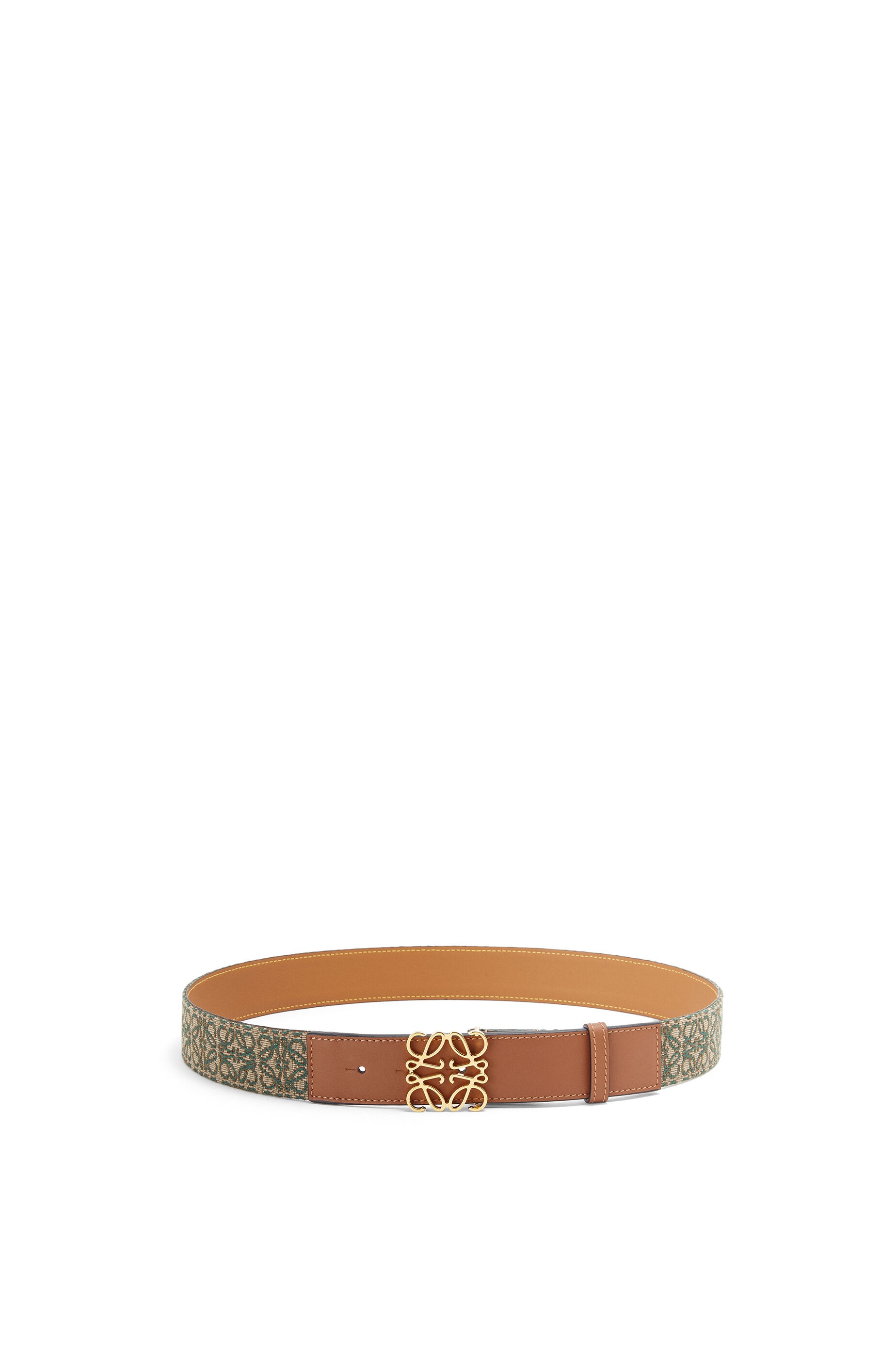 Anagram belt in jacquard and calfskin - 1