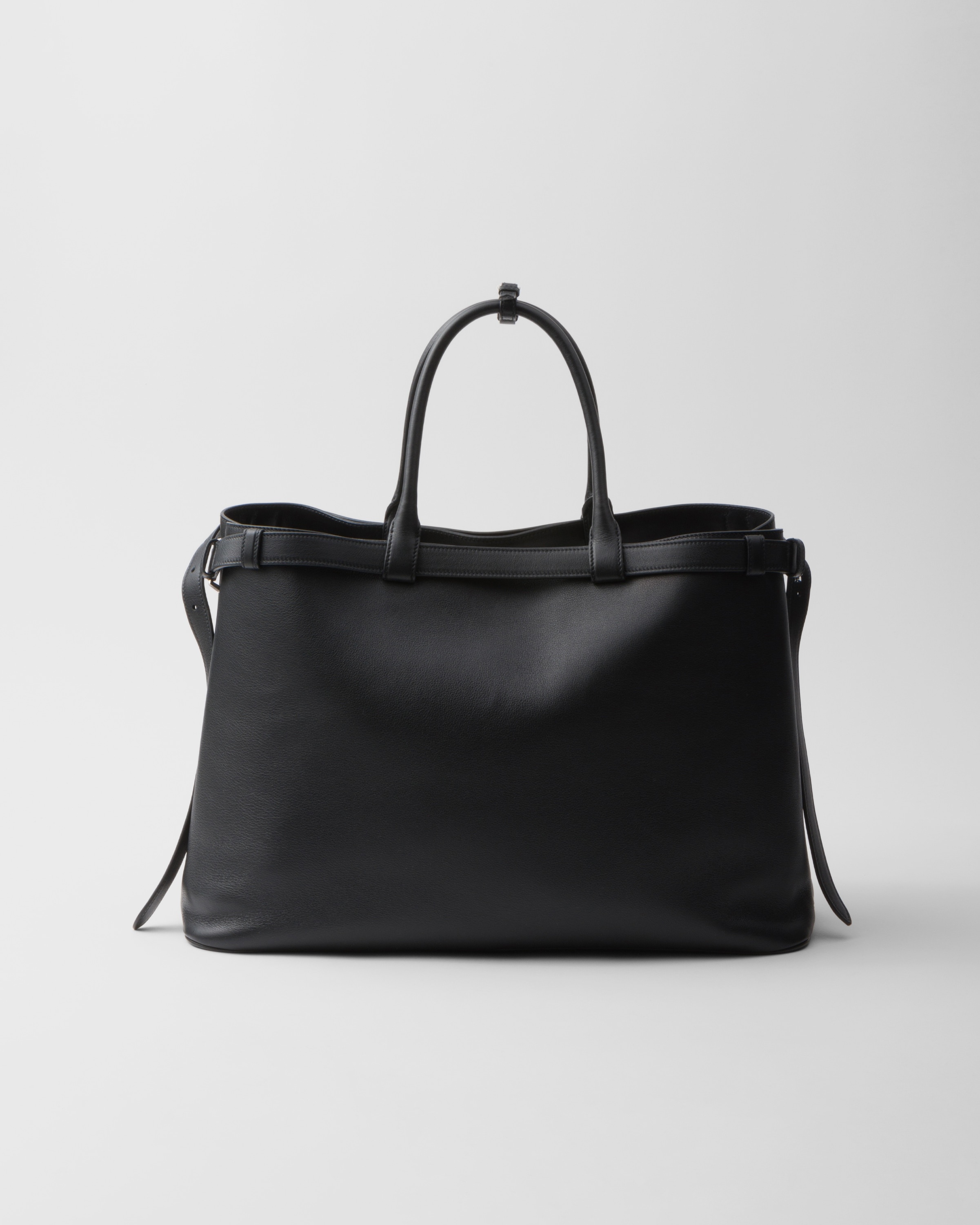 Prada Buckle leather handbag with double belt - 3