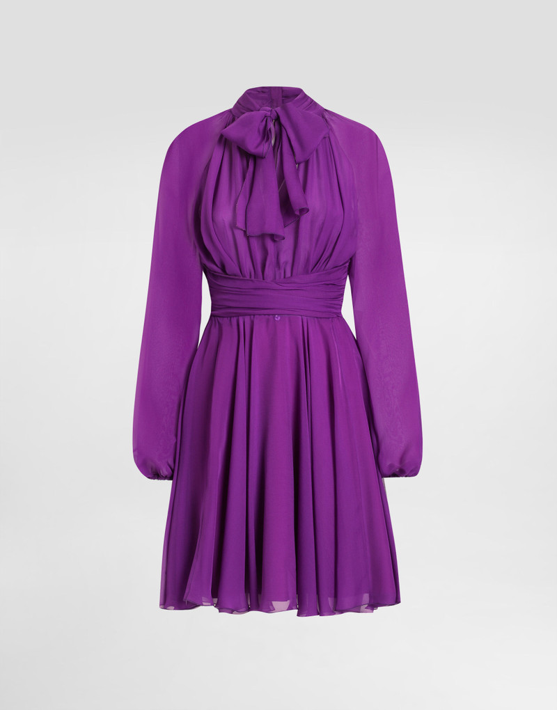 Chiffon dress with draping 1