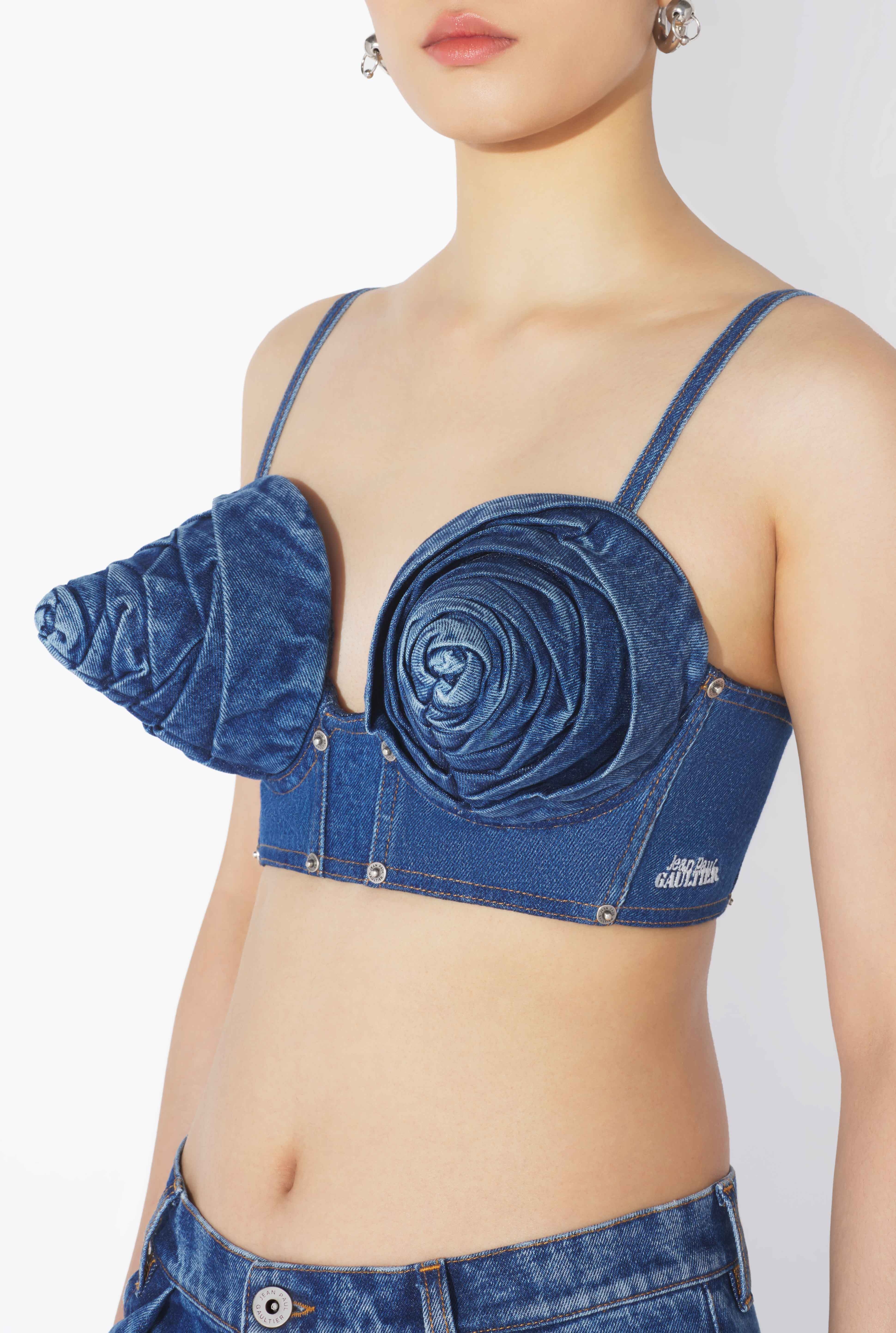 THE DENIM CONICAL CUP BRA - 4