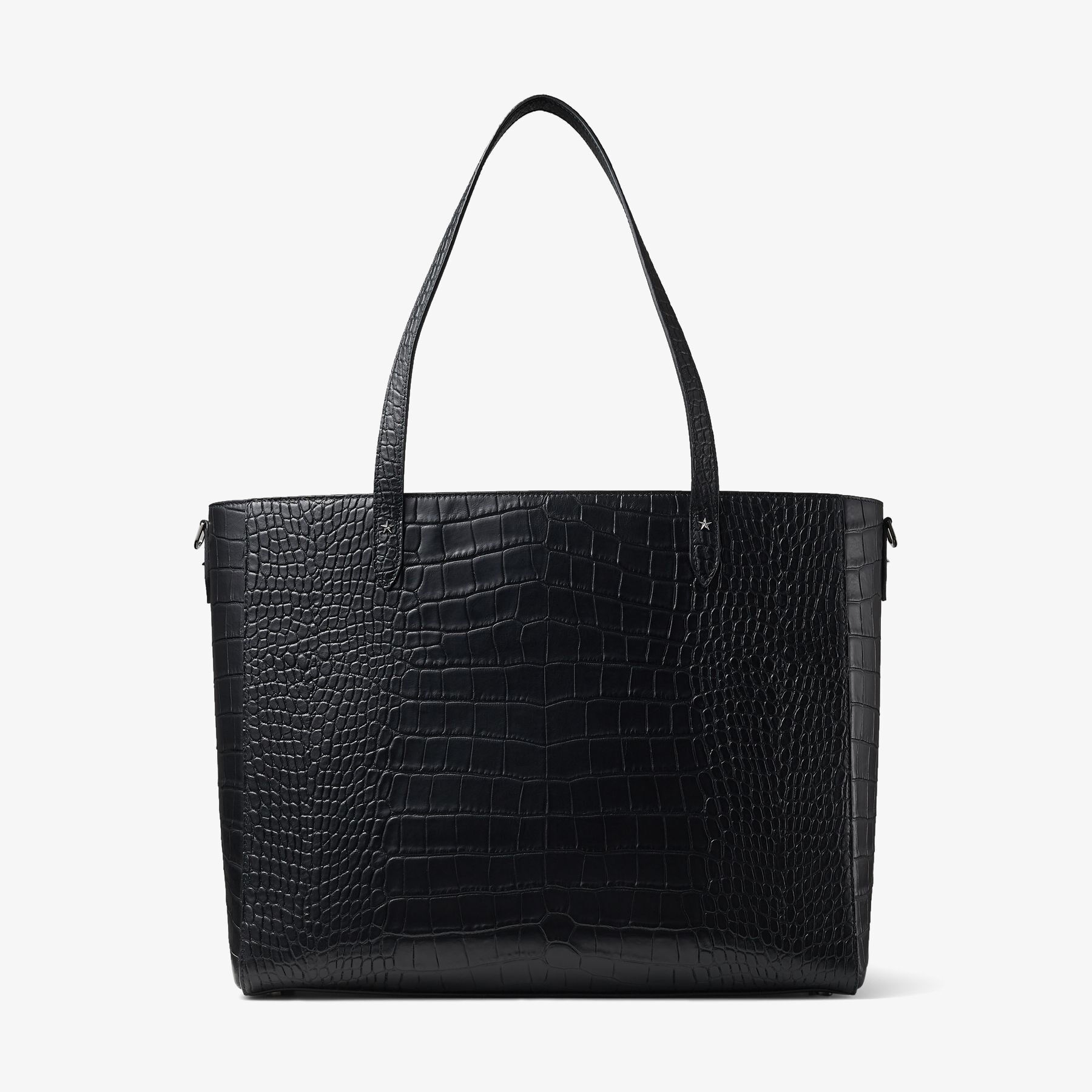 Deelan
Black Croc-Embossed Leather Tote Bag - 5