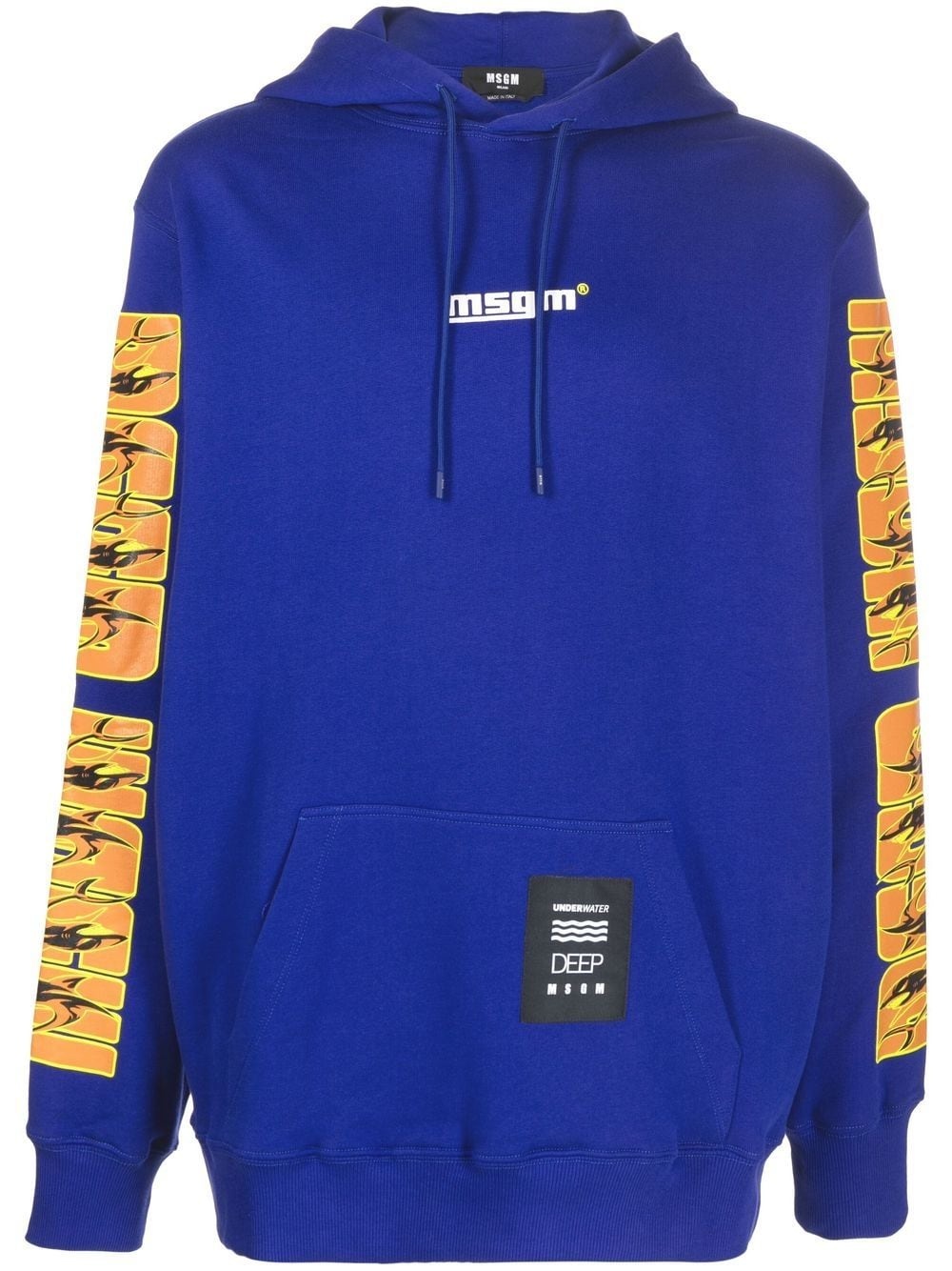 logo-print drawstring hoodie - 1