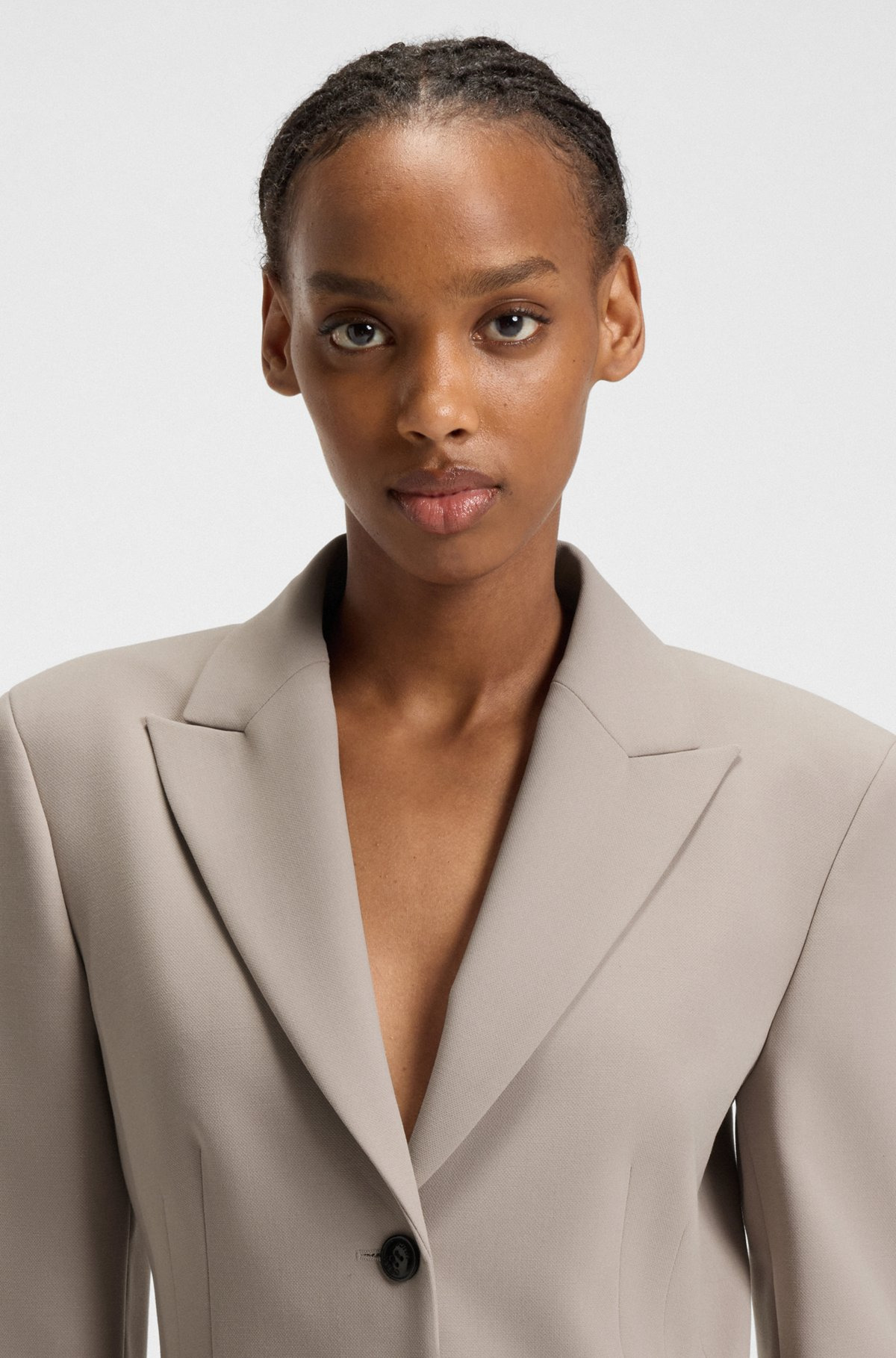 REGULAR-FIT BLAZER IN PINSTRIPE STRETCH FABRIC - 5