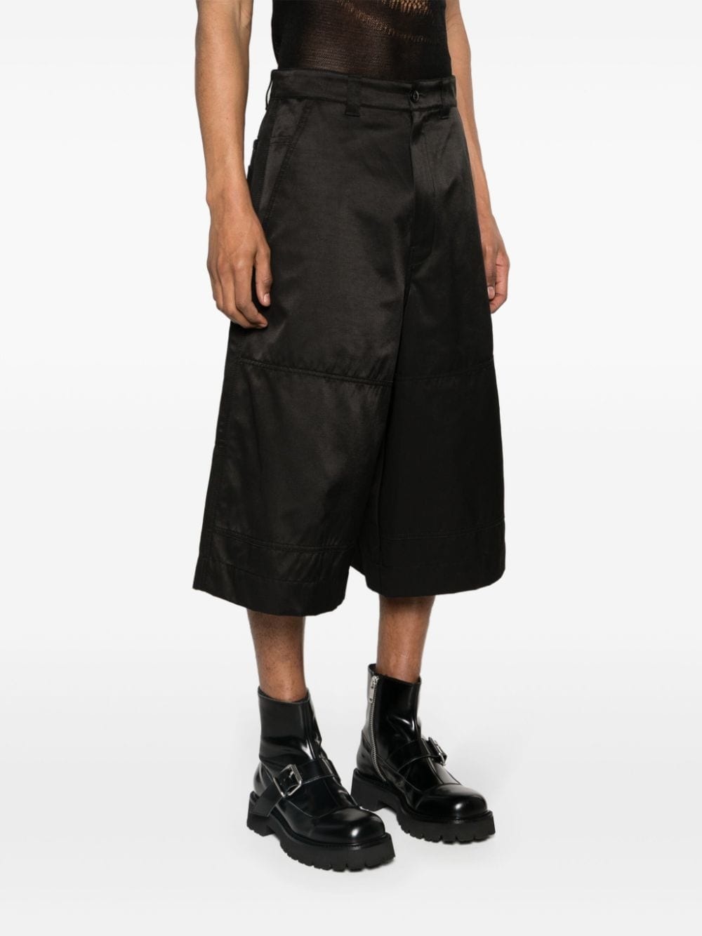 knee-length twill cargo shorts - 3