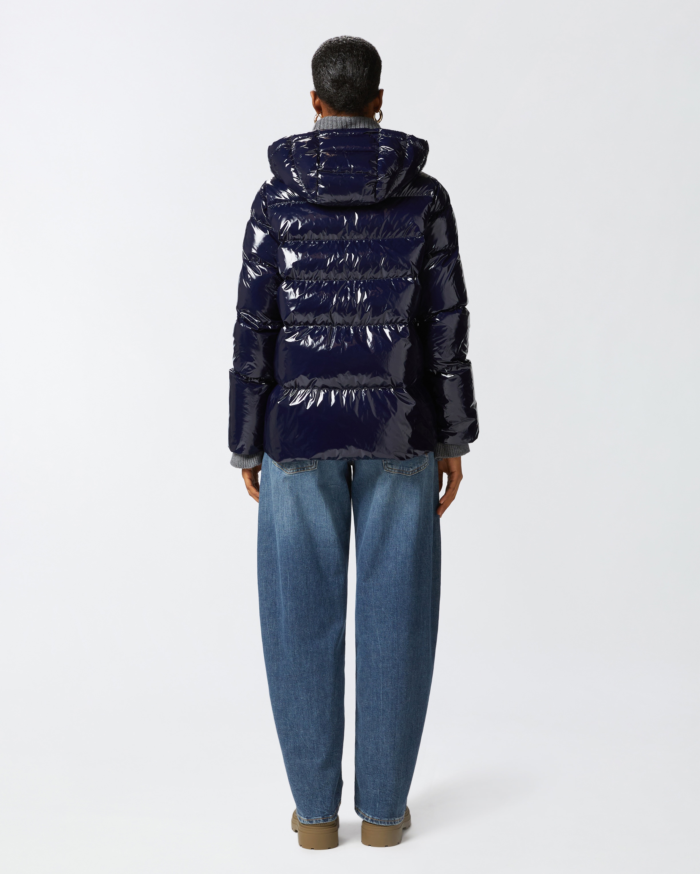 CRYSTAL NYLON PEA JACKET - 4