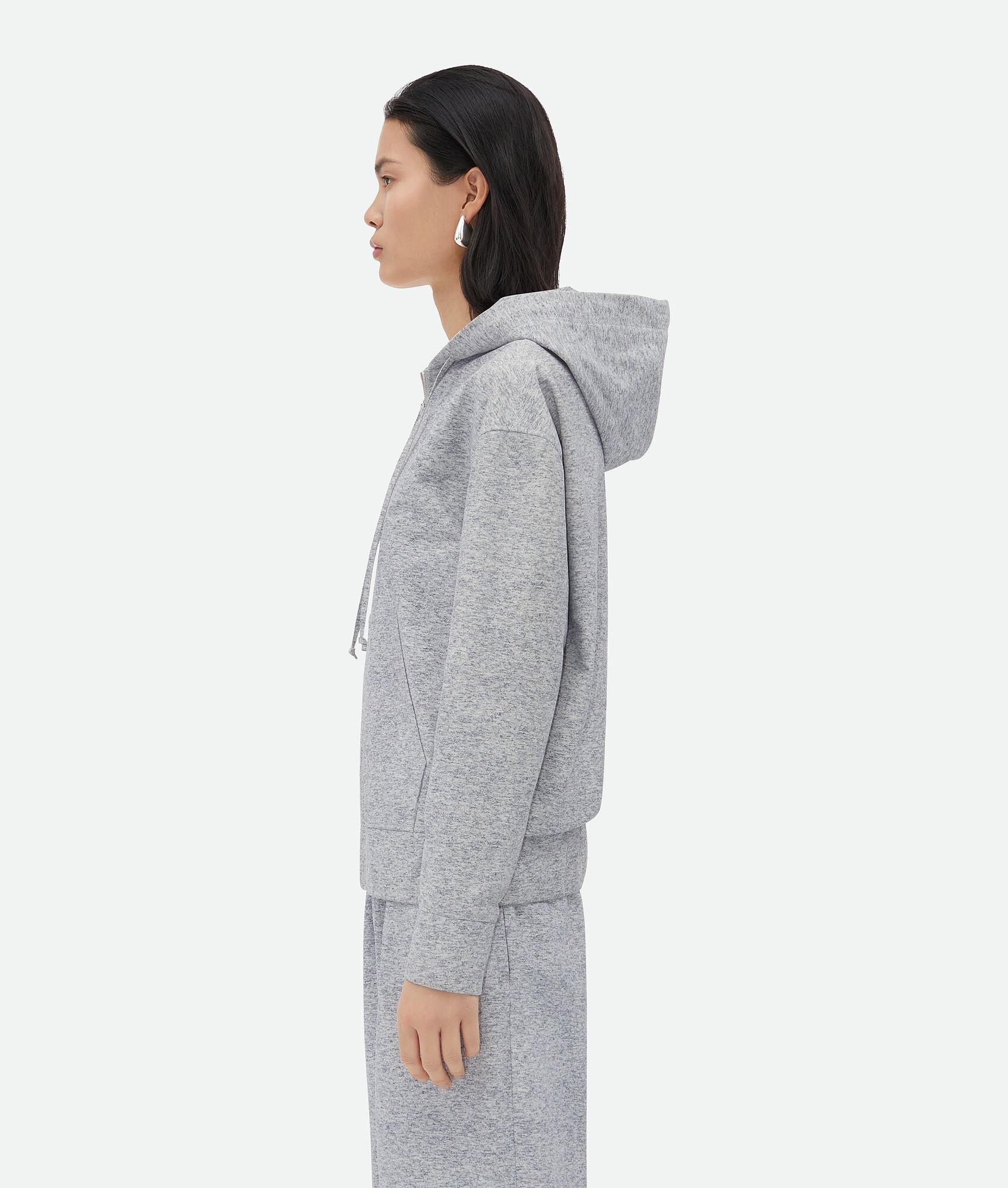 Printed Leather Jersey Hoodie - 2
