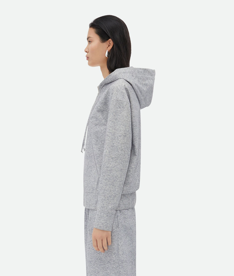 Bottega Veneta Printed Leather Jersey Hoodie outlook
