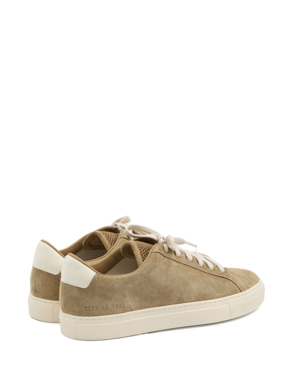 patterned-tongue suede sneakers - 4