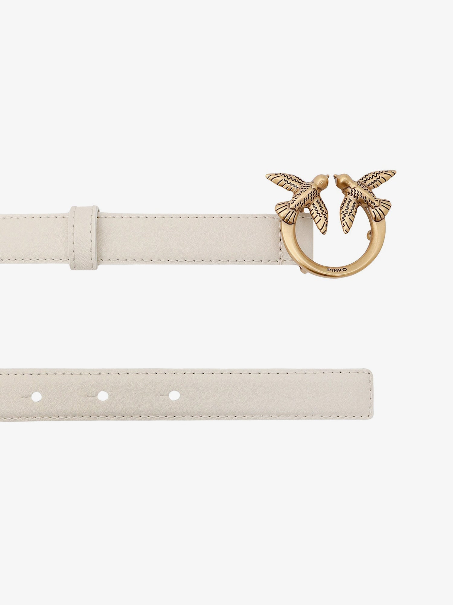 Pinko Love Berry Leather Belt With Love Birds Buckle - 2