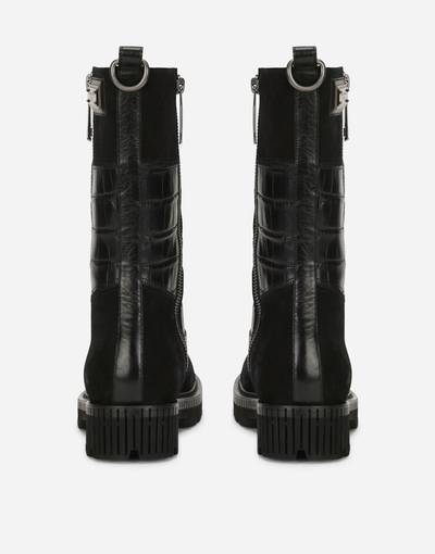 Dolce & Gabbana Mixed-materials boots with extra-light sole outlook