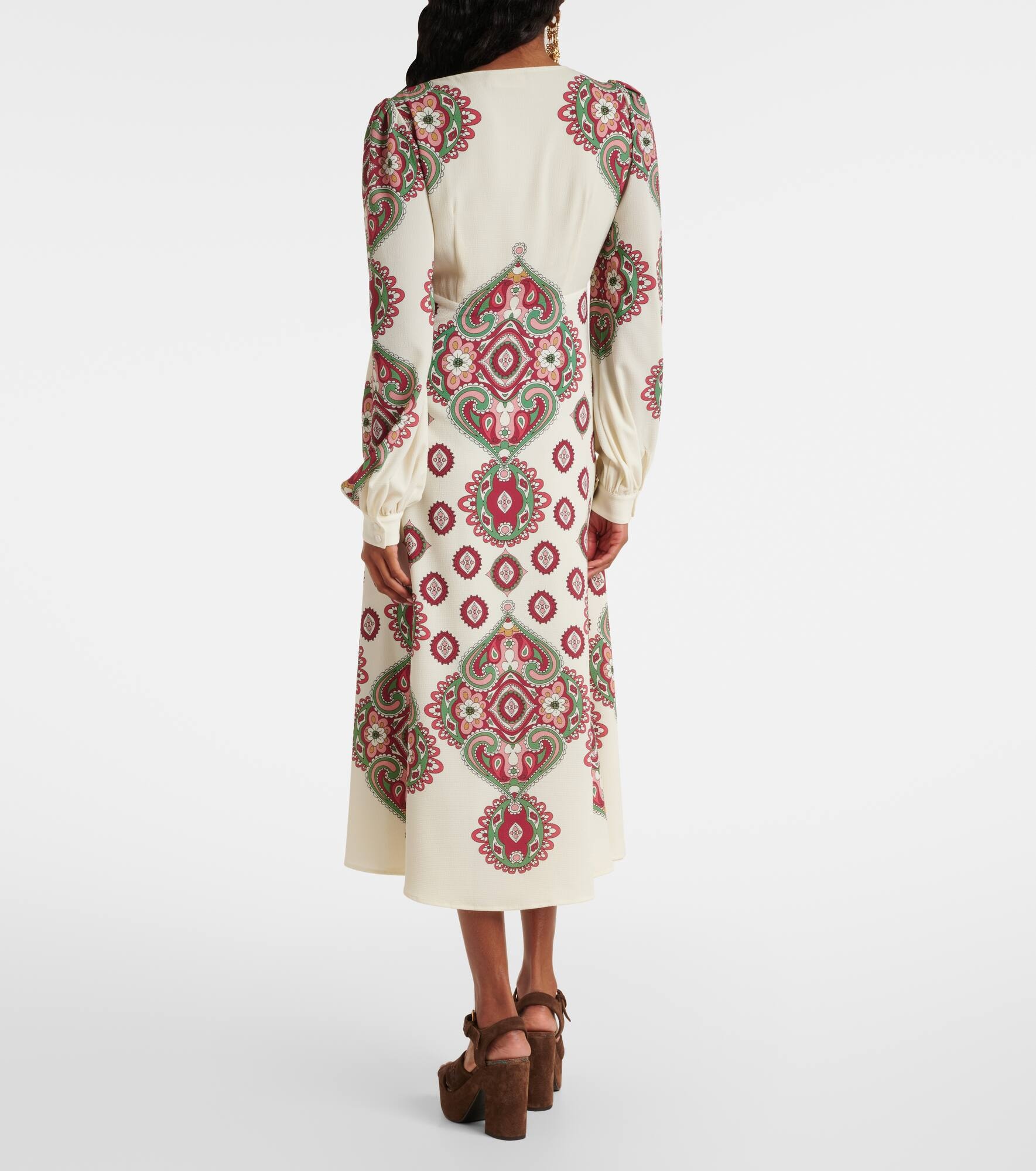 Paisley midi dress - 3