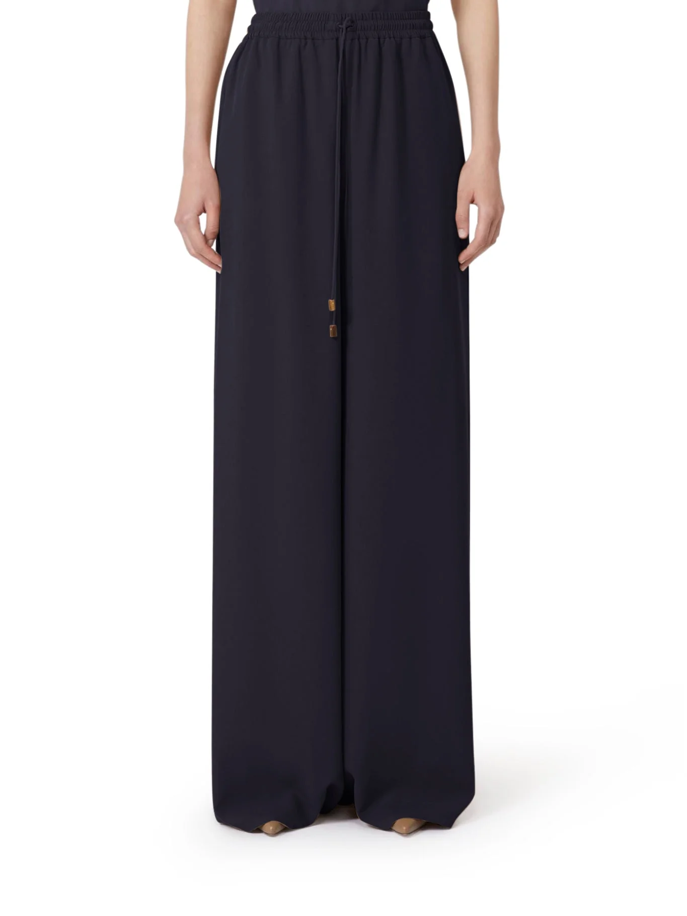 WIDE TROUSERS IN WASHED SILK - 1