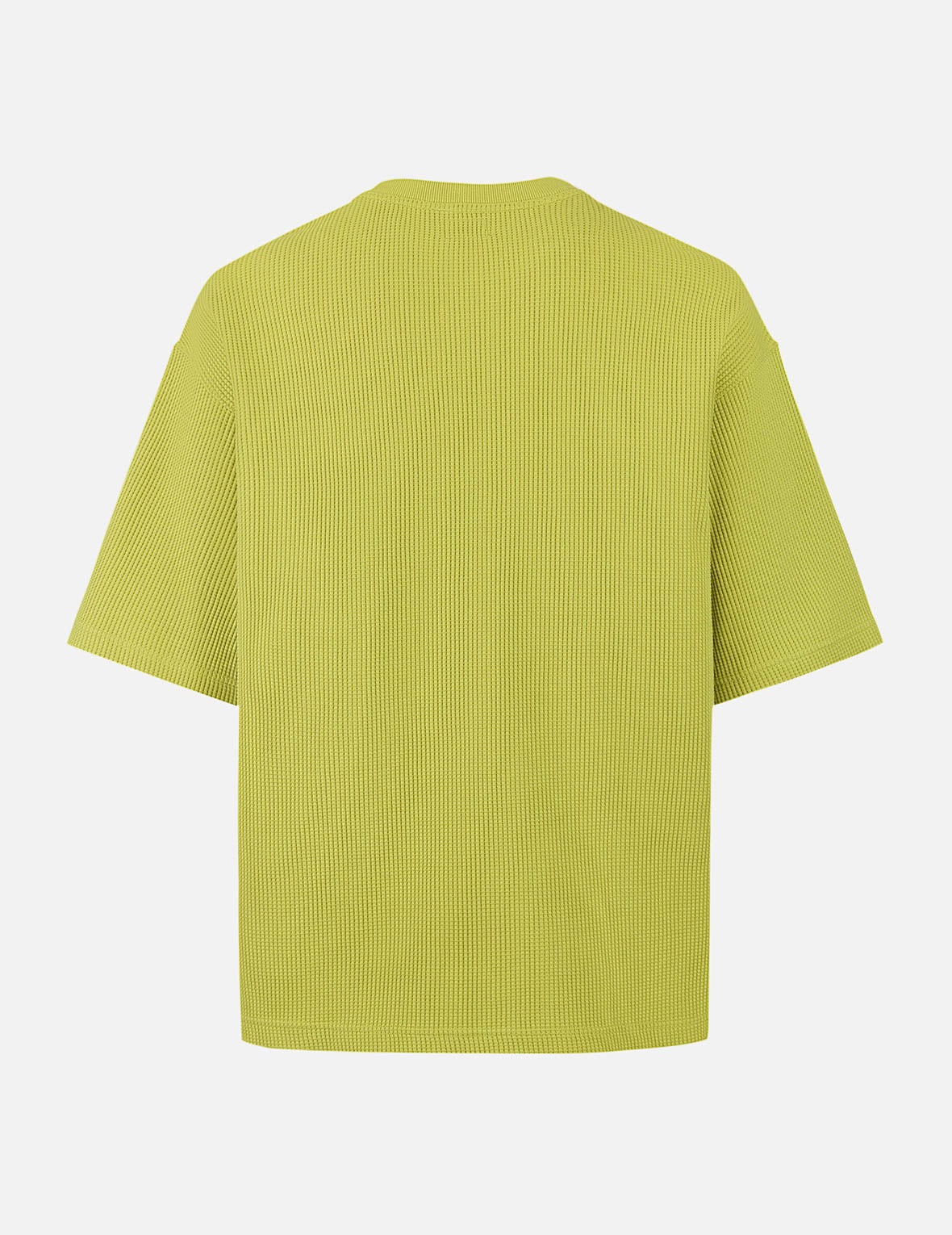 Seagull and Logo Embroidery Oversized Short-Sleeve Waffle Sweatshirt - 2
