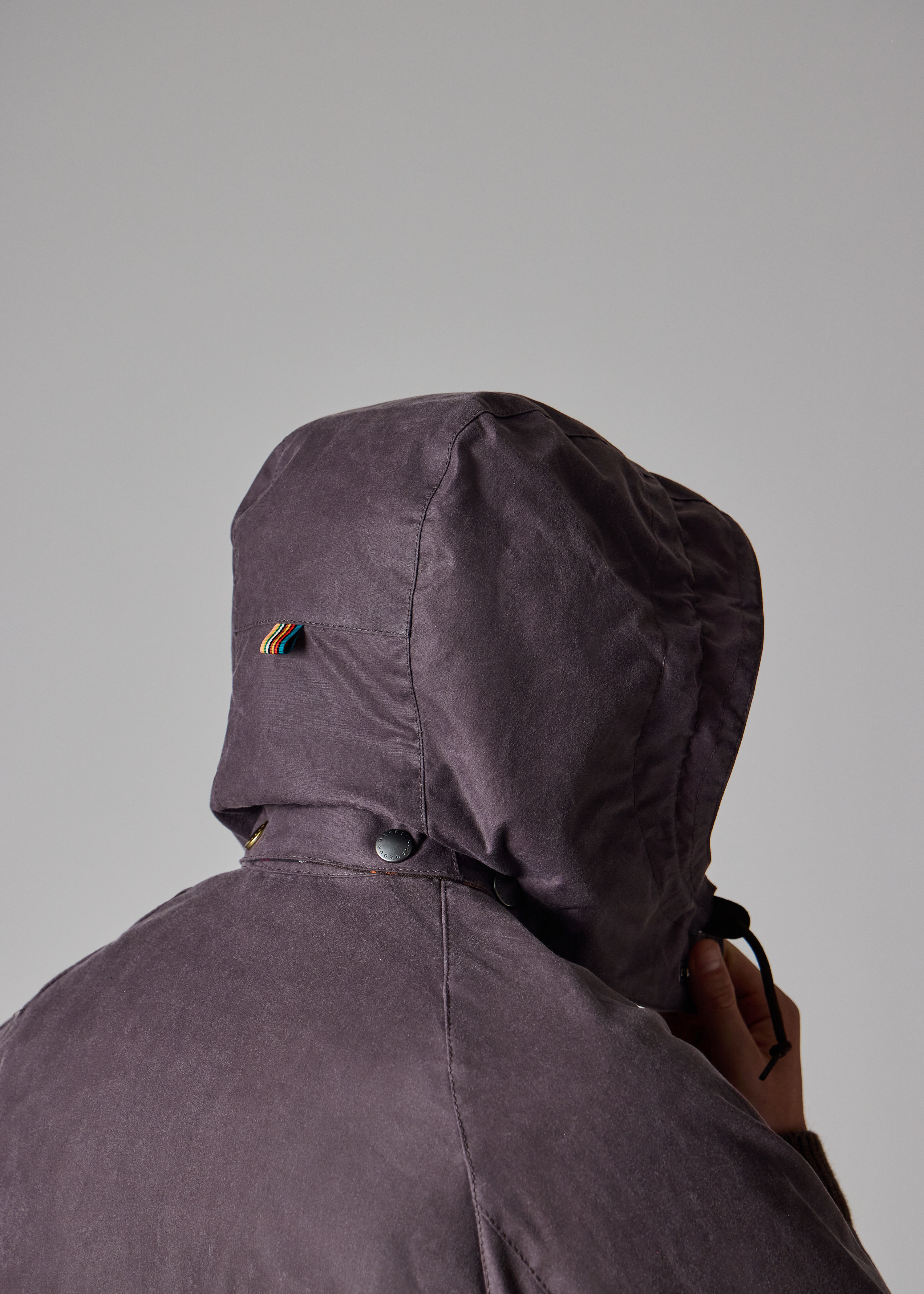 Paul Smith loves Barbour - Grey Lilac Waxed Hood - 9
