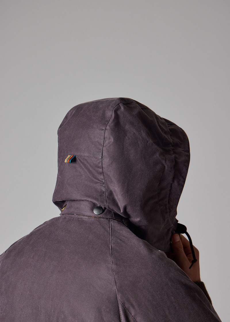 Paul Smith loves Barbour - Grey Lilac Waxed Hood 9