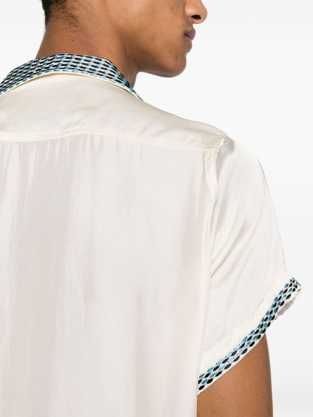 embroidered-design short-sleeve shirt - 5