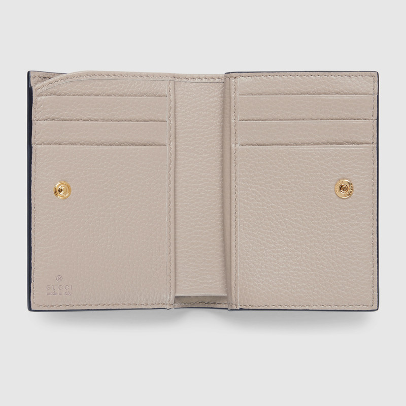 GUCCI Bi-color GG Marmont small wallet outlook
