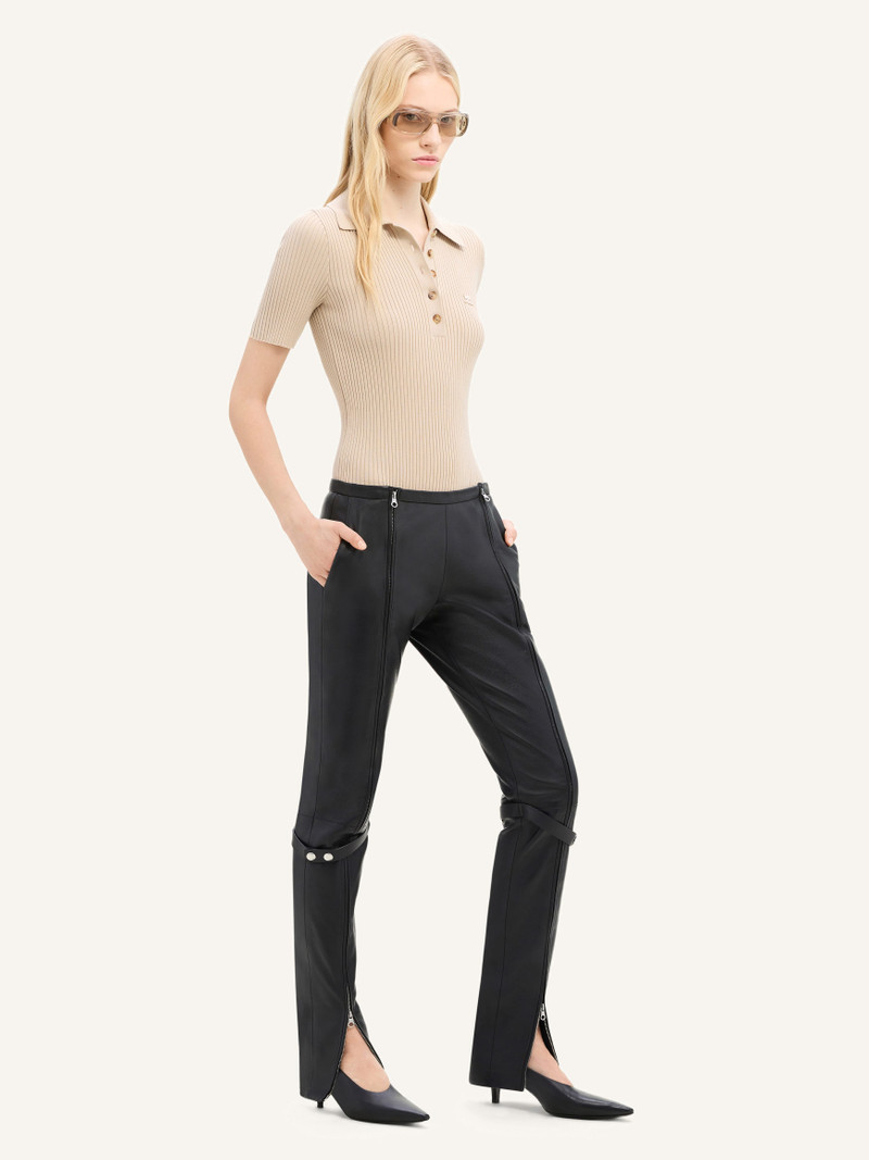 courrèges ICONIC RIB KNIT POLO SHIRT outlook