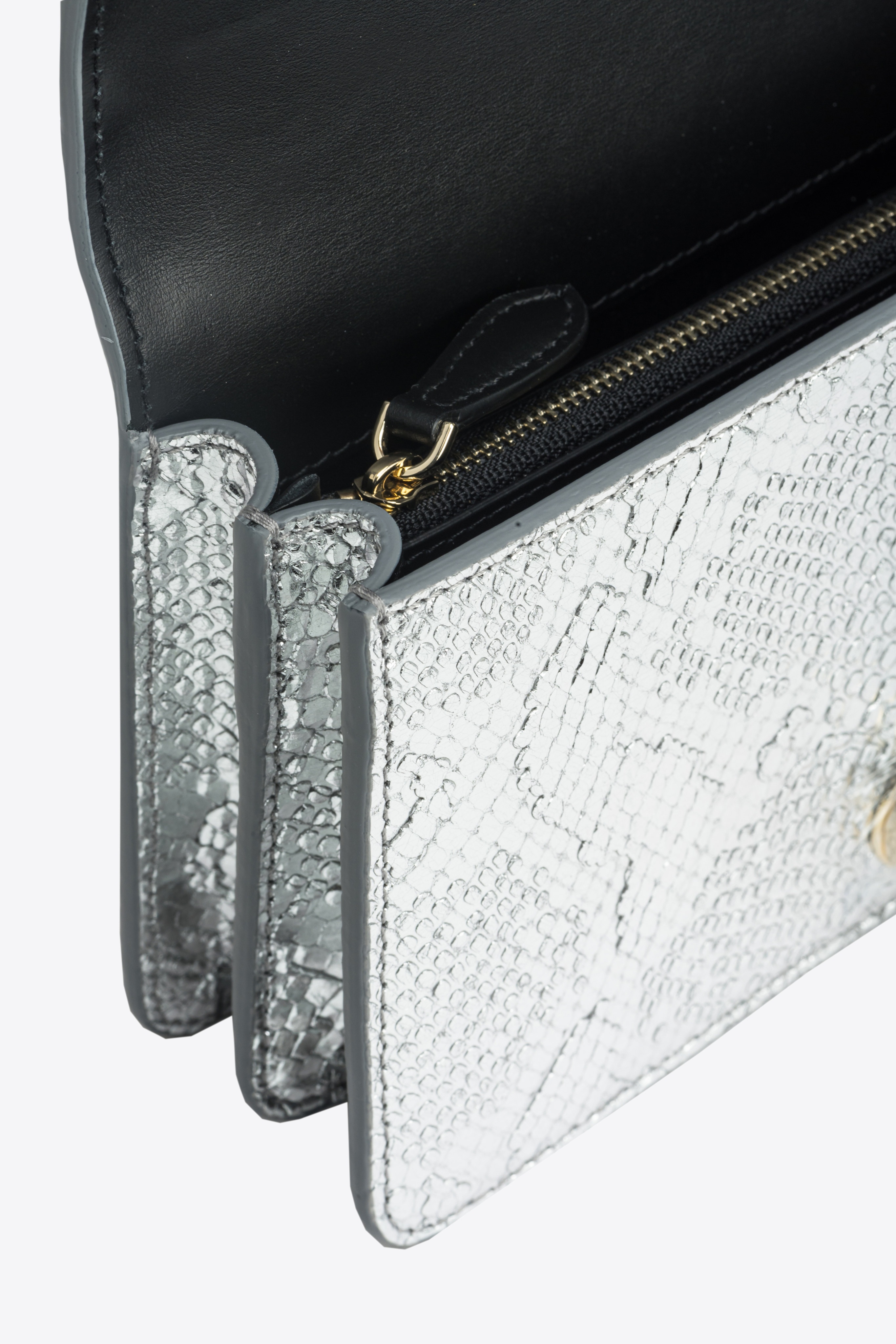PINKO GALLERIA MINI LOVE BAG ONE IN PUNCHED REPTILE SKIN - 7